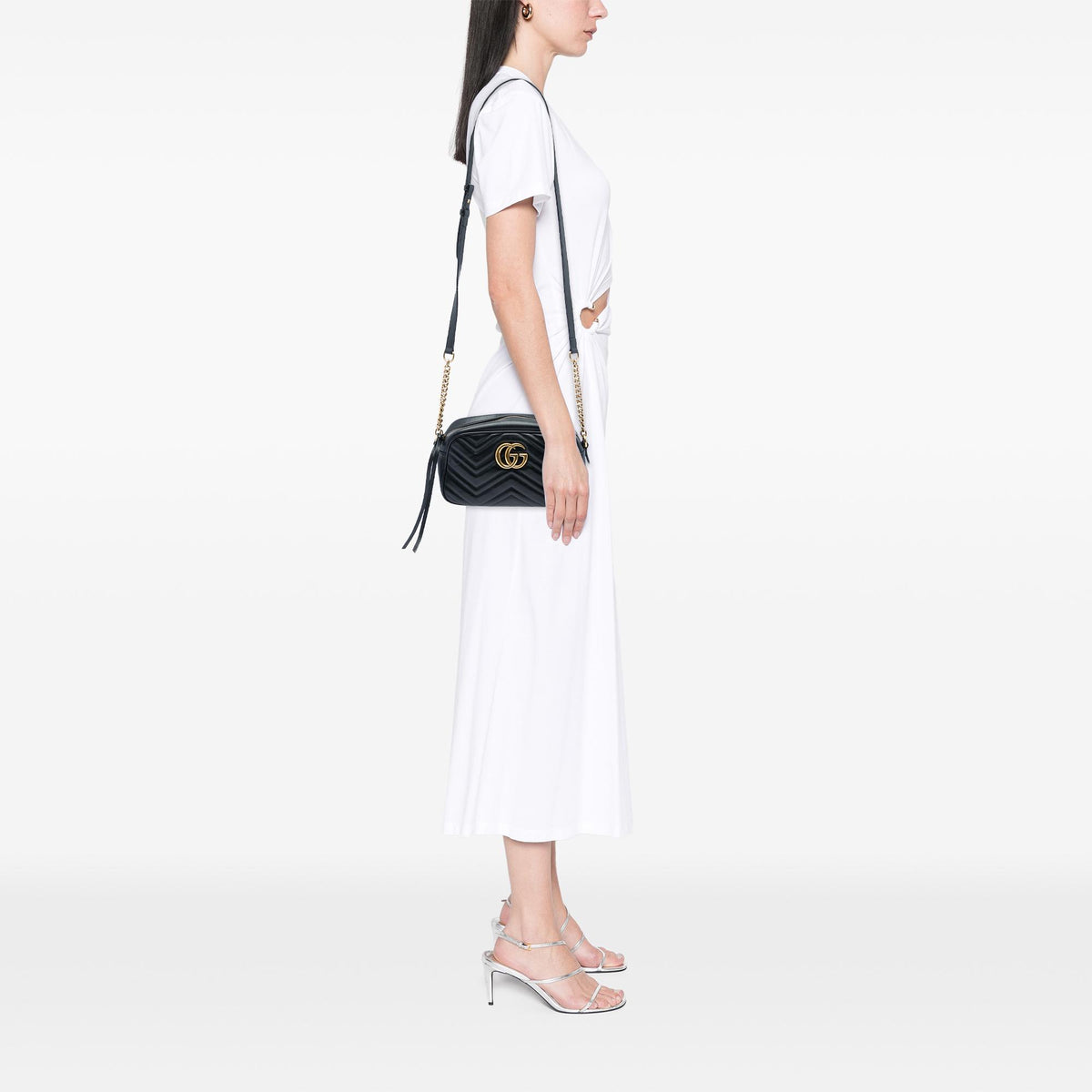 Gucci Small GG Marmont Matelasse Calfskin Crossbody
