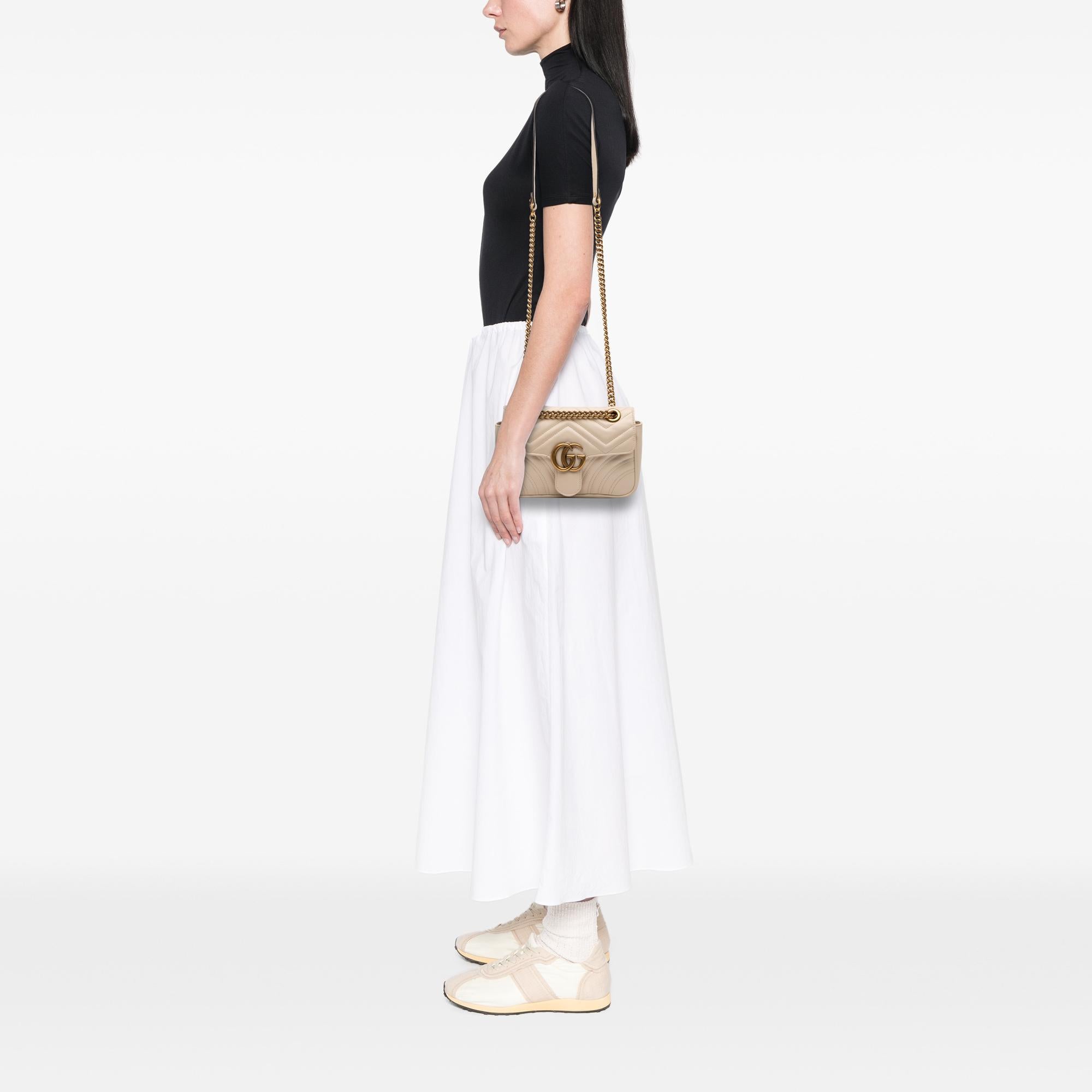 Gucci Small GG Marmont Matelasse Calfskin Shoulder Bag
