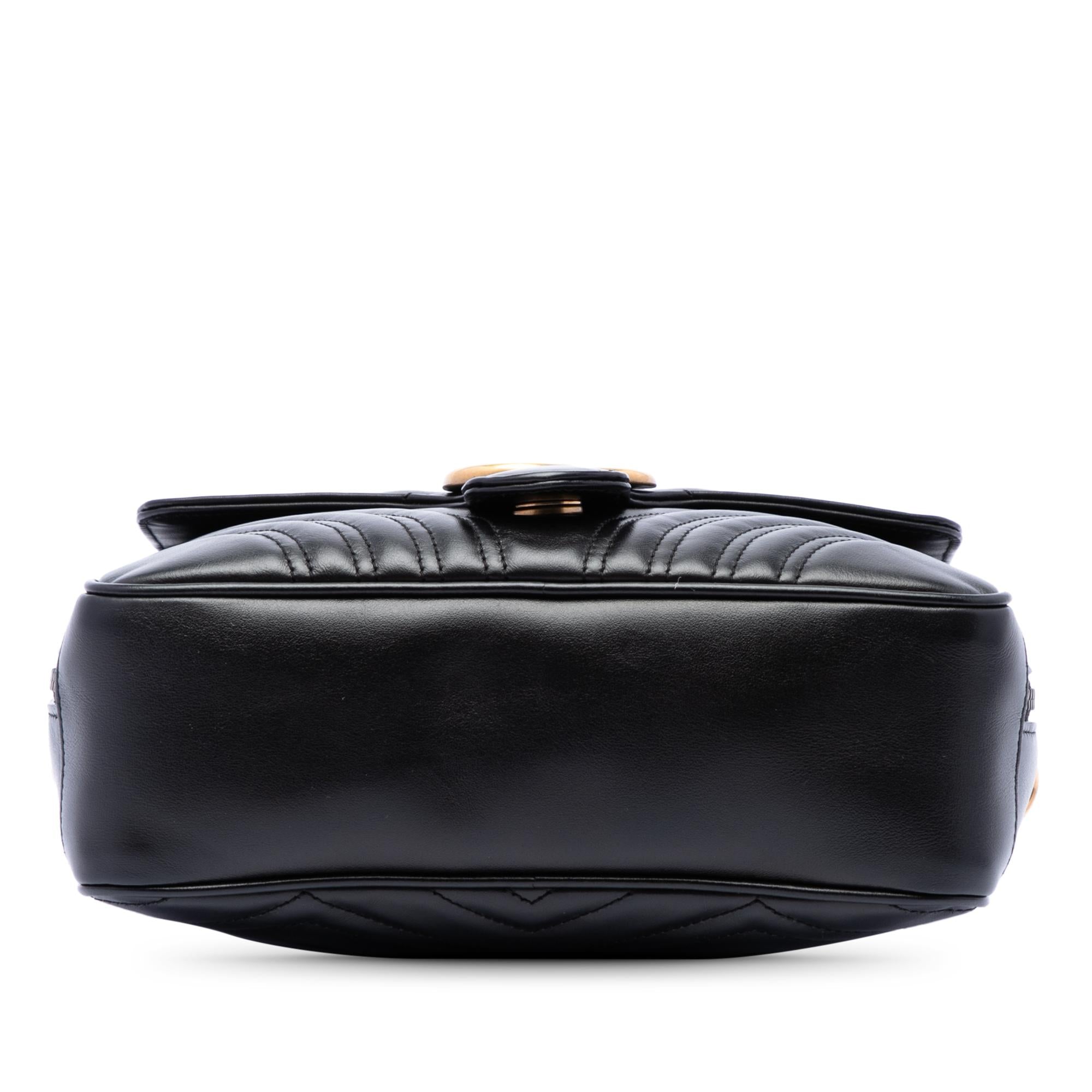 Gucci Small GG Marmont Matelasse Calfskin Sylvie Top Handle Satchel