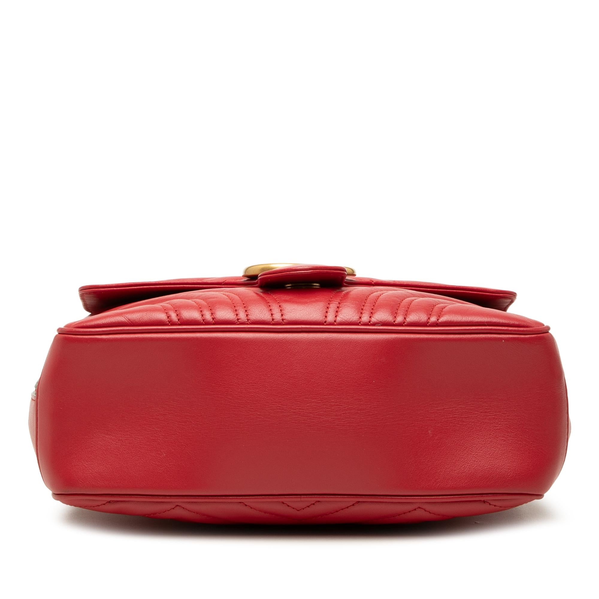 Gucci Small GG Marmont Matelasse Leather Top Handle Satchel