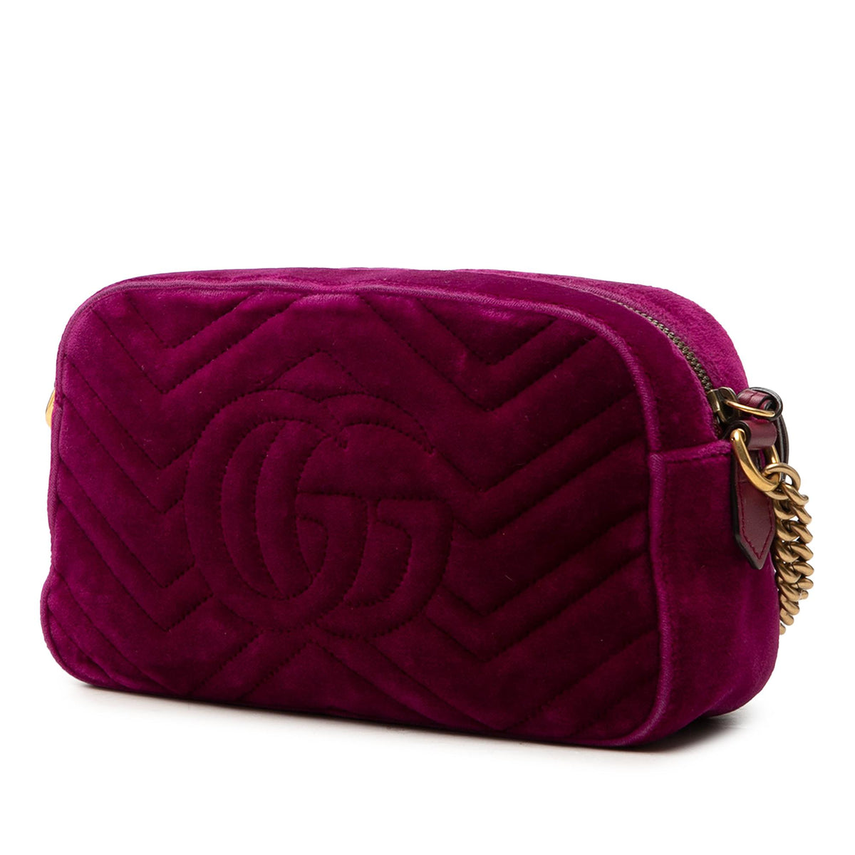 Gucci Small GG Marmont Matelasse Velvet Crossbody