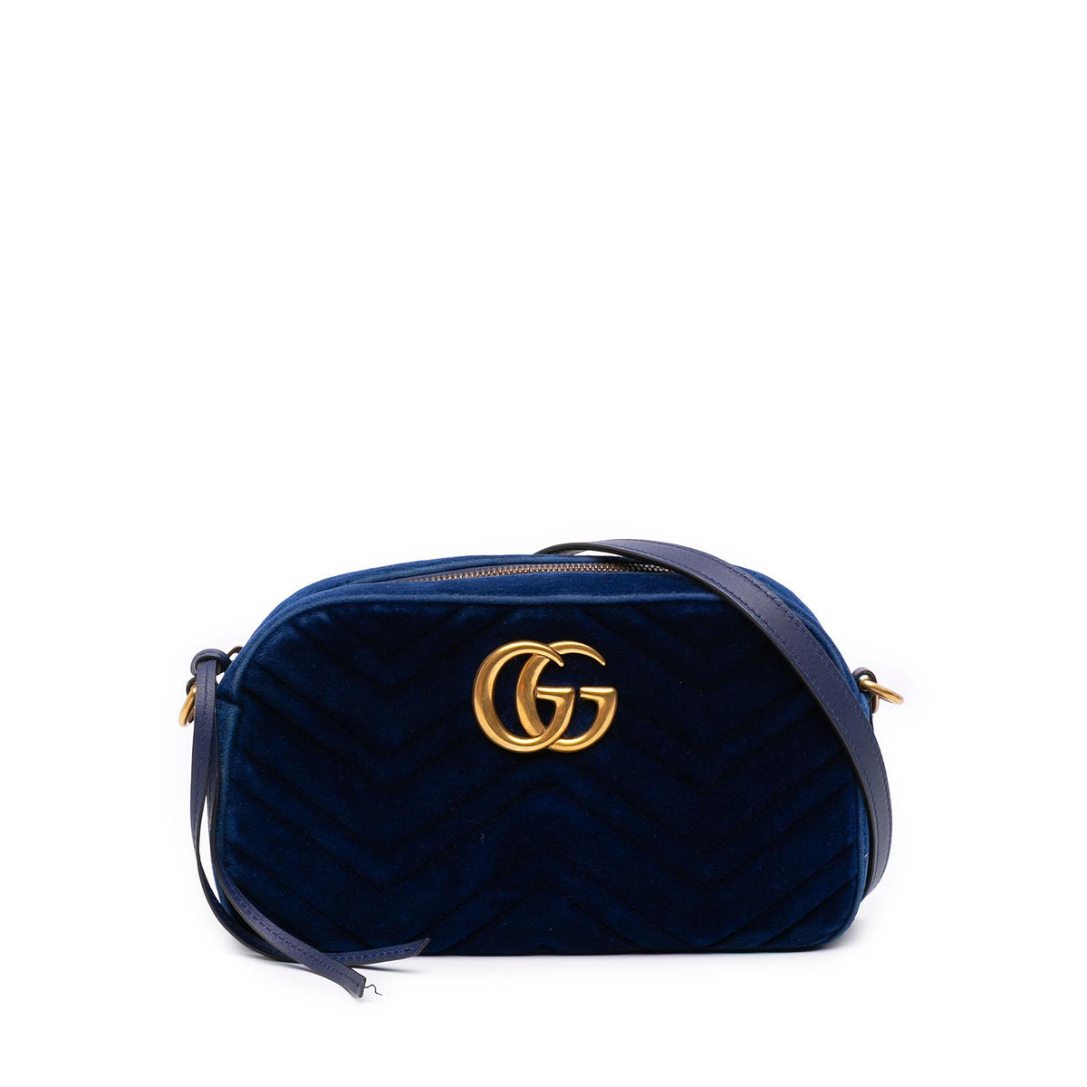 Gucci Small GG Marmont Matelasse Velvet Crossbody