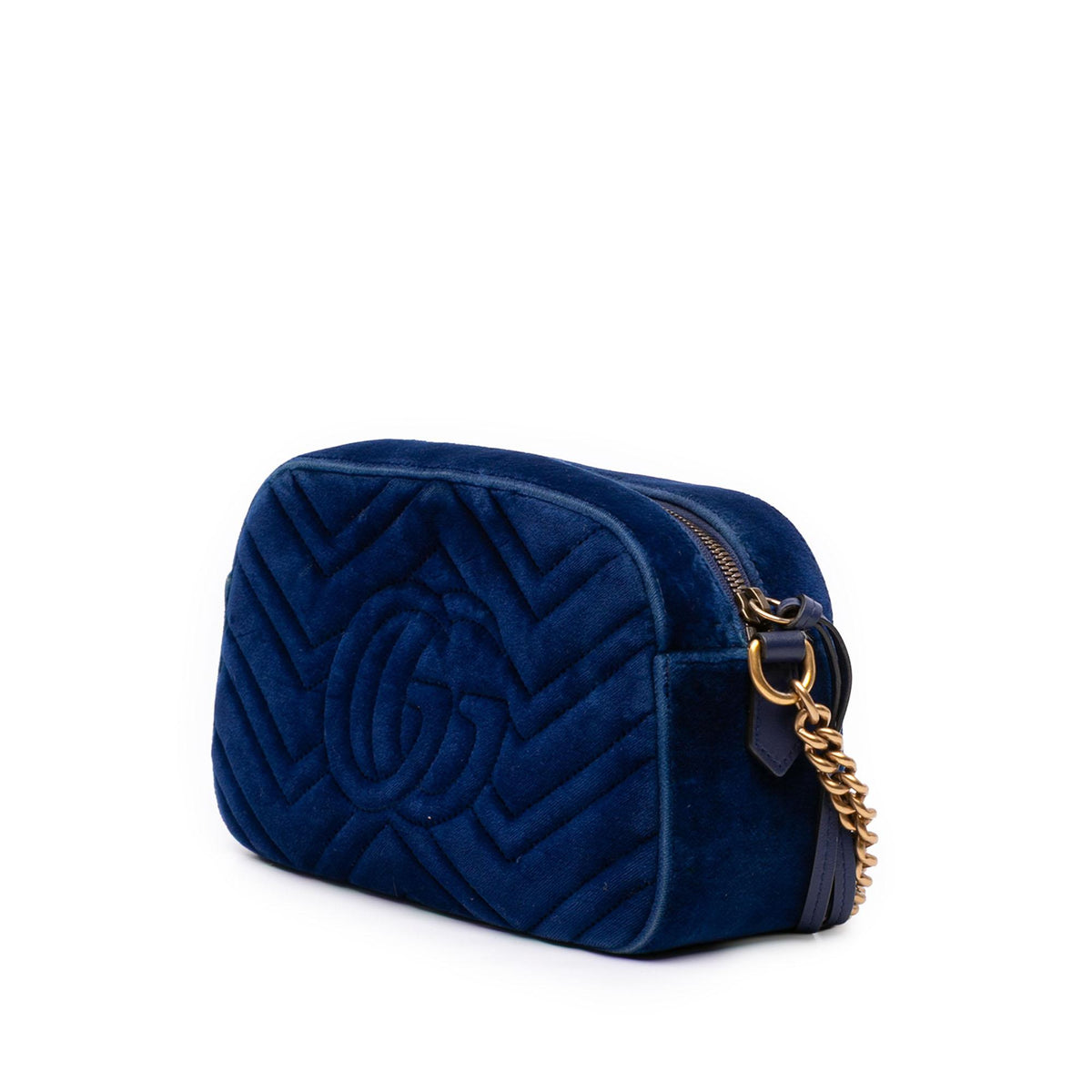 Gucci Small GG Marmont Matelasse Velvet Crossbody
