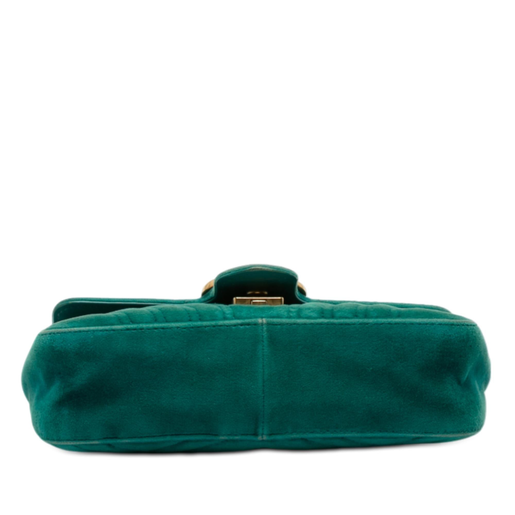 Gucci Small GG Marmont Matelasse Velvet Shoulder Bag