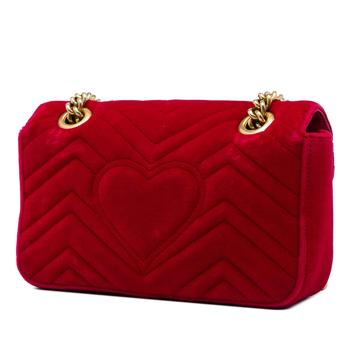 Gucci Small GG Marmont Matelasse Velvet Shoulder Bag