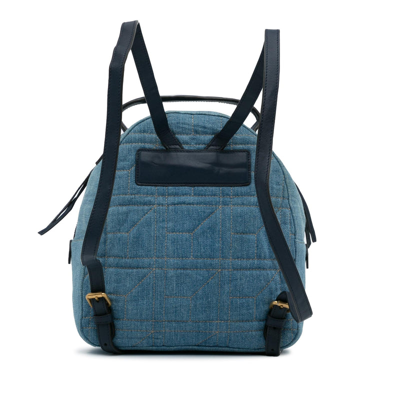 Gucci Small GG Marmont Pearl Denim Backpack SHG AWCod3 LuxeDH