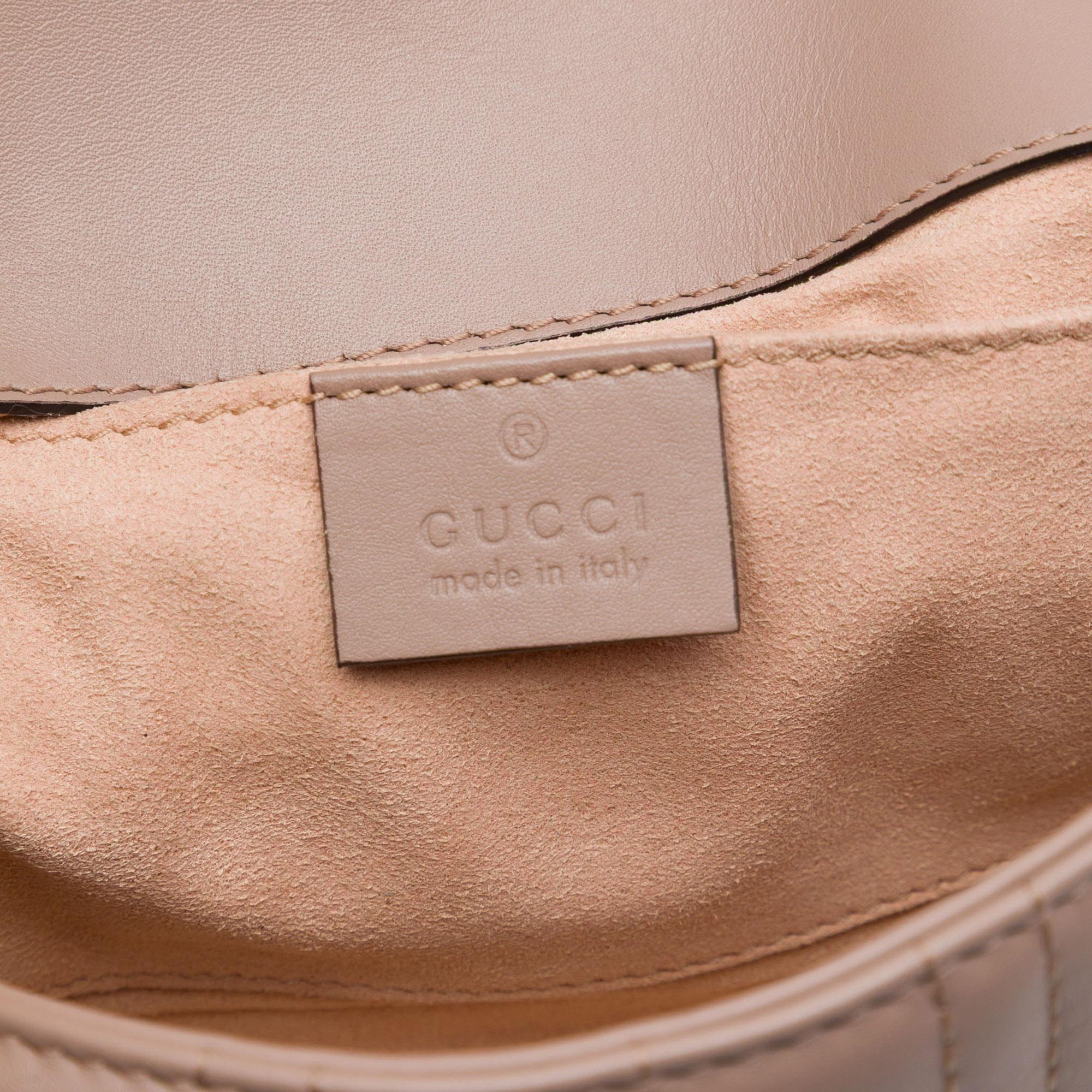 Gucci Small GG Marmont Pearl Studded Matelasse Calfskin Aria Shoulder Bag
