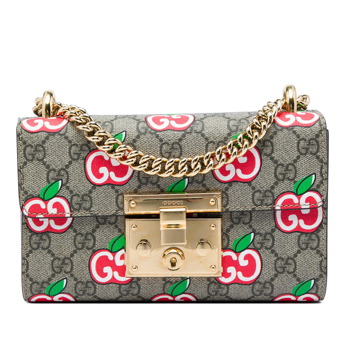 Gucci Small GG Supreme Apple Padlock Crossbody