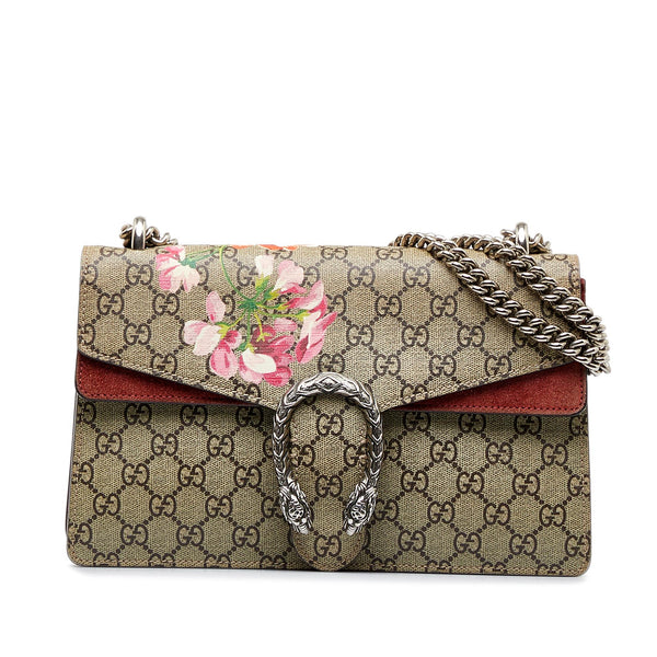 Gucci Small GG Supreme Blooms Dionysus Shoulder Bag (SHG-UM1oOs)