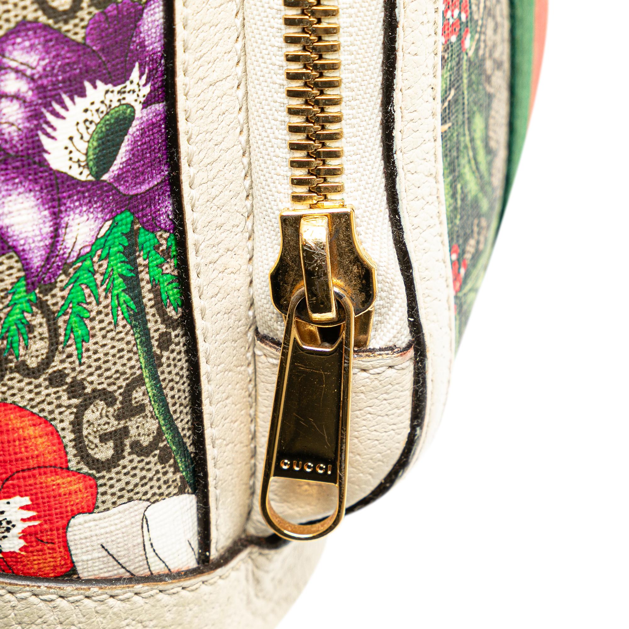 Gucci Small GG Supreme Flora Ophidia Backpack