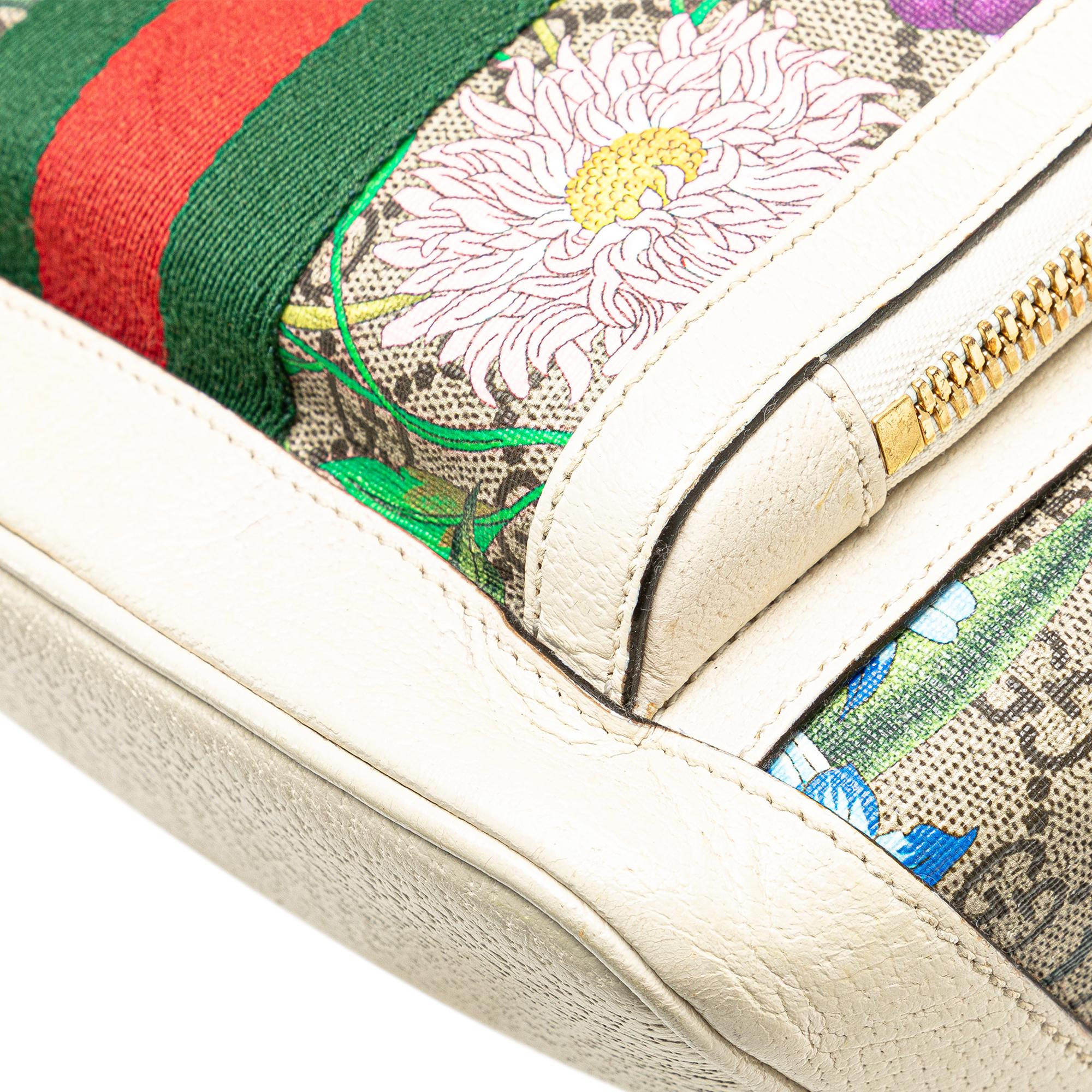 Gucci Small GG Supreme Flora Ophidia Backpack