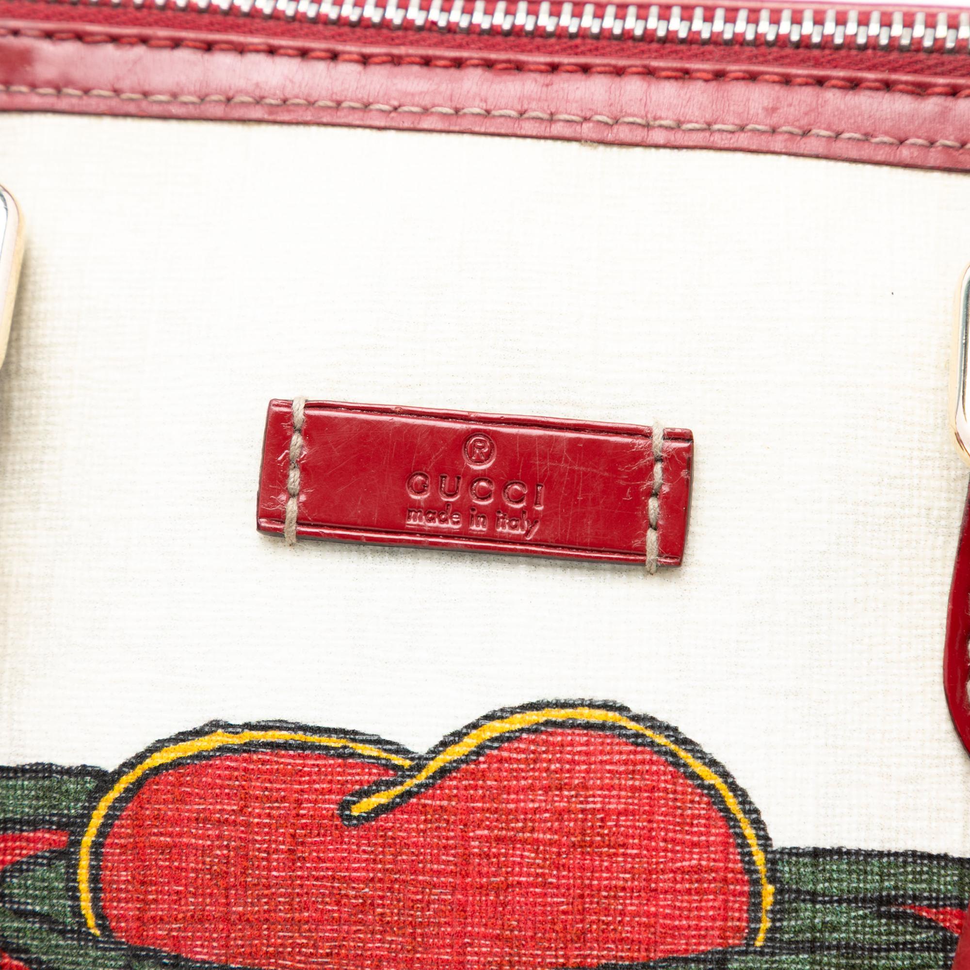 Gucci Small GG Supreme Joy Tattoo Heart Boston Bag