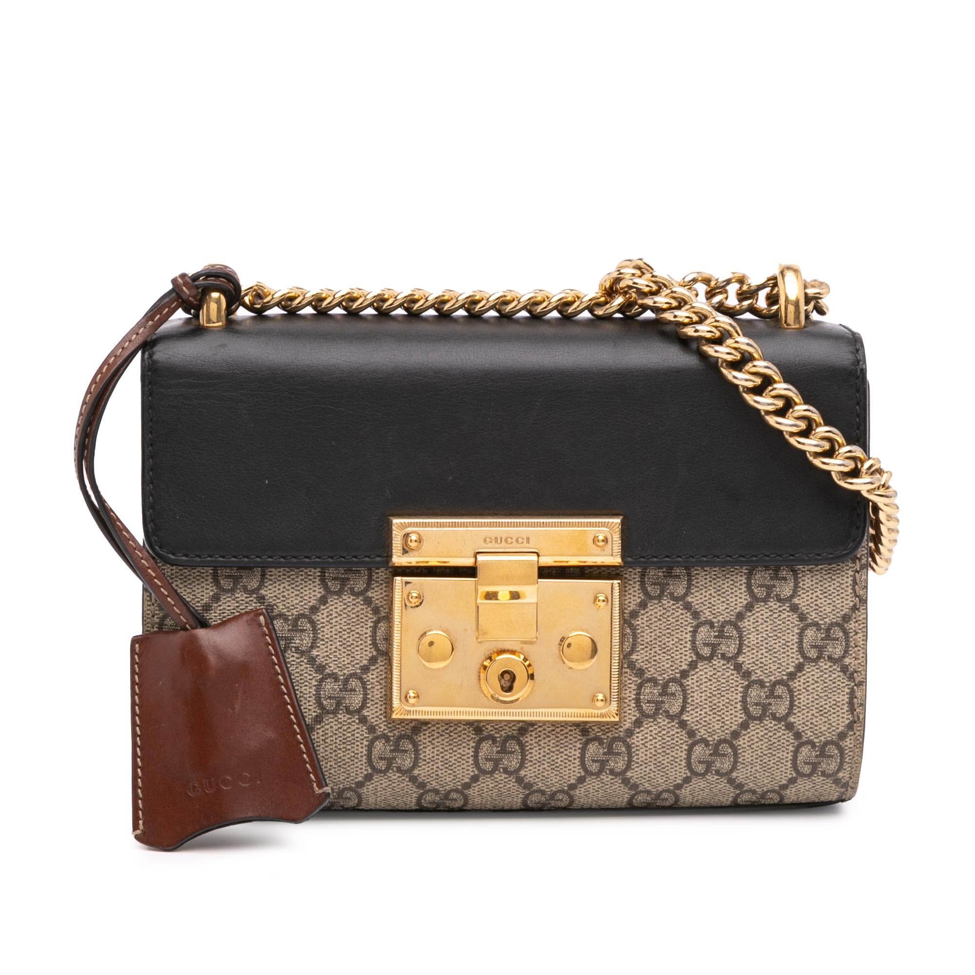 Gucci Small GG Supreme Padlock Crossbody