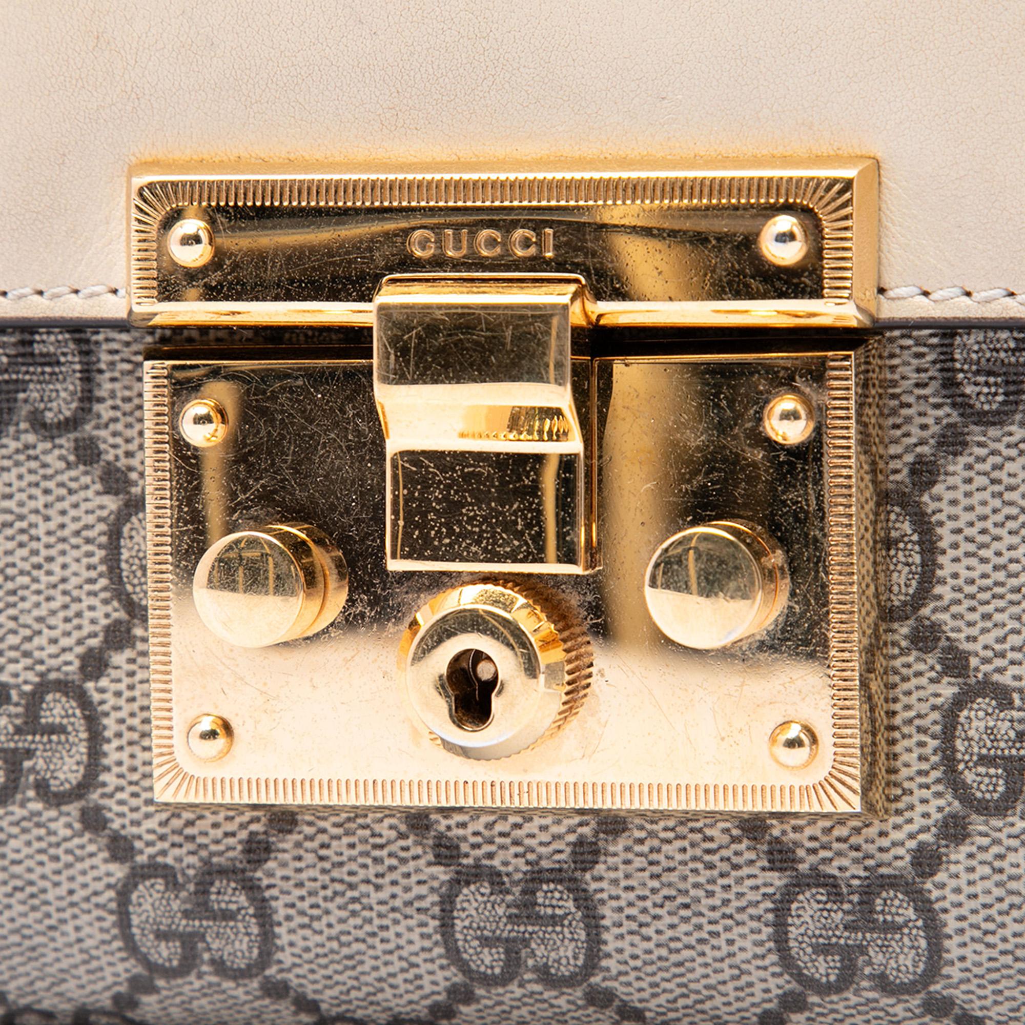 Gucci Small GG Supreme Padlock Crossbody