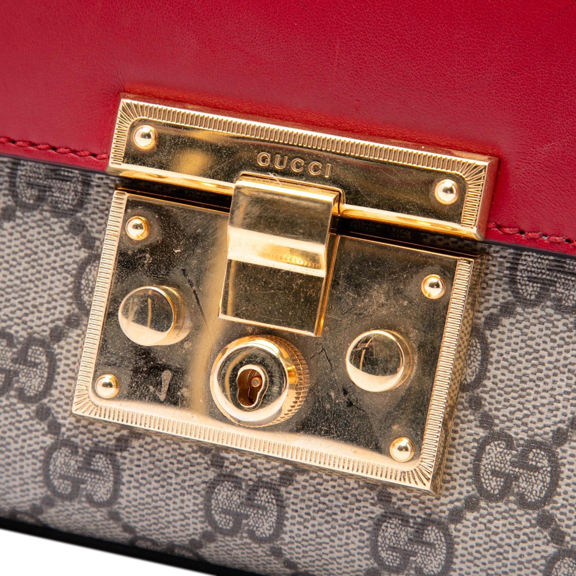 Gucci Small GG Supreme Padlock Crossbody