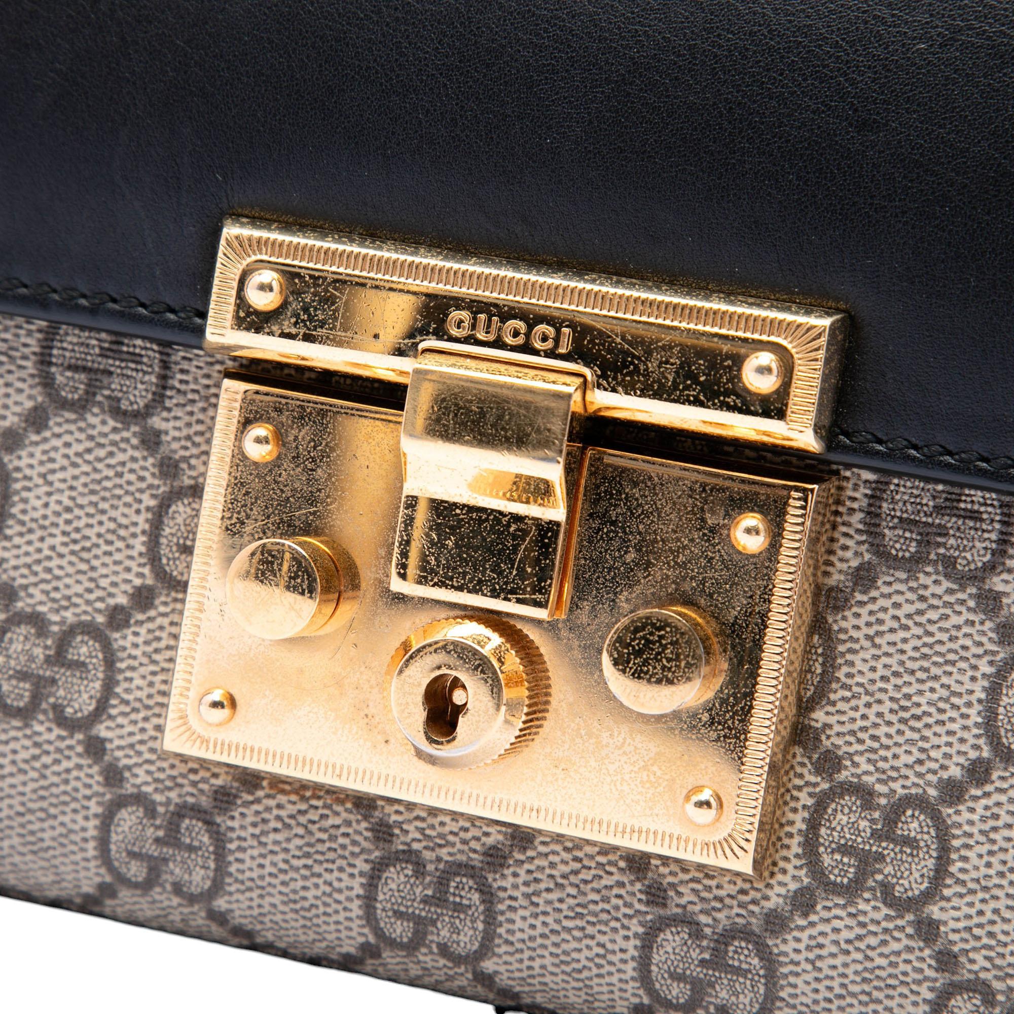 Gucci Small GG Supreme Padlock Crossbody