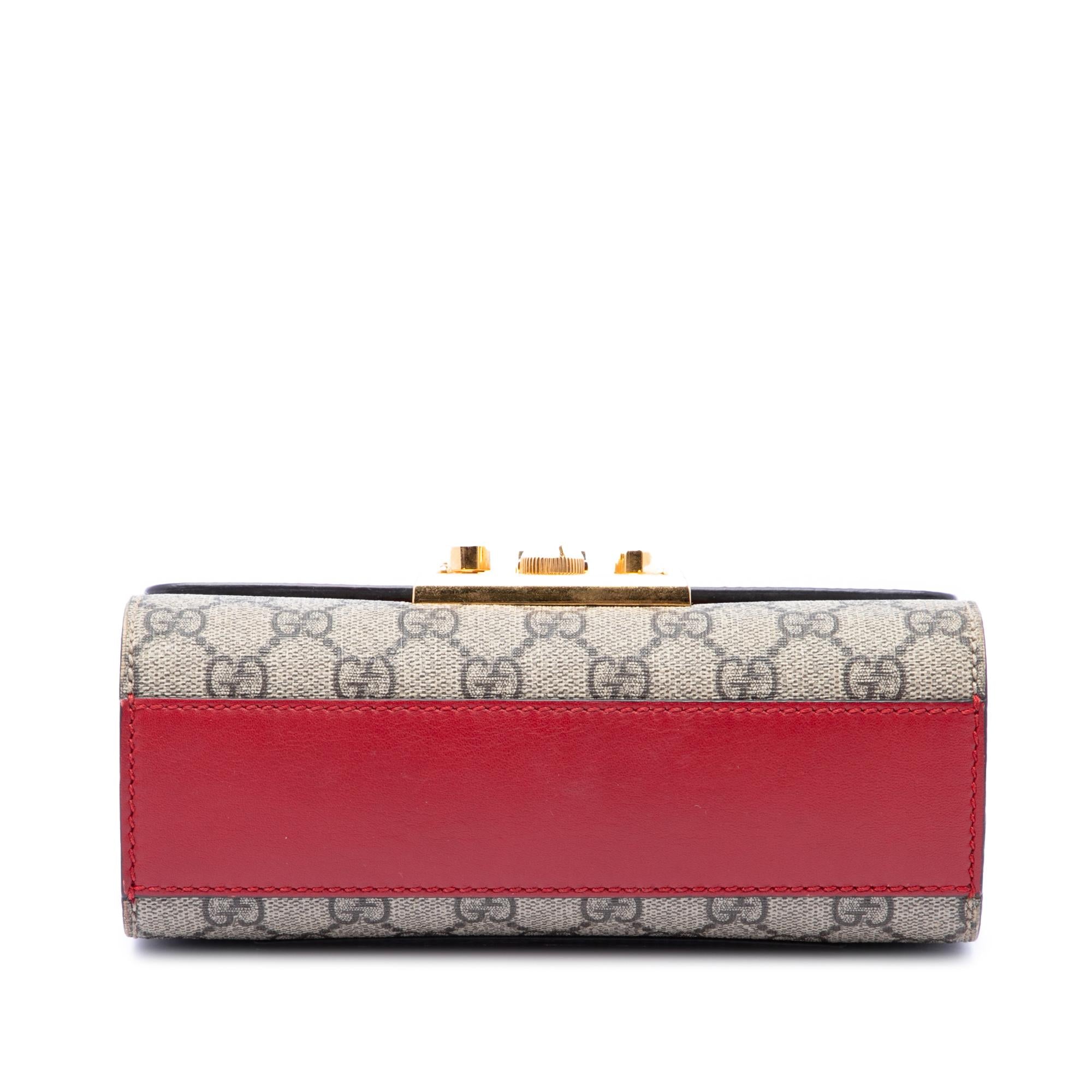 Gucci Small GG Supreme Padlock Crossbody