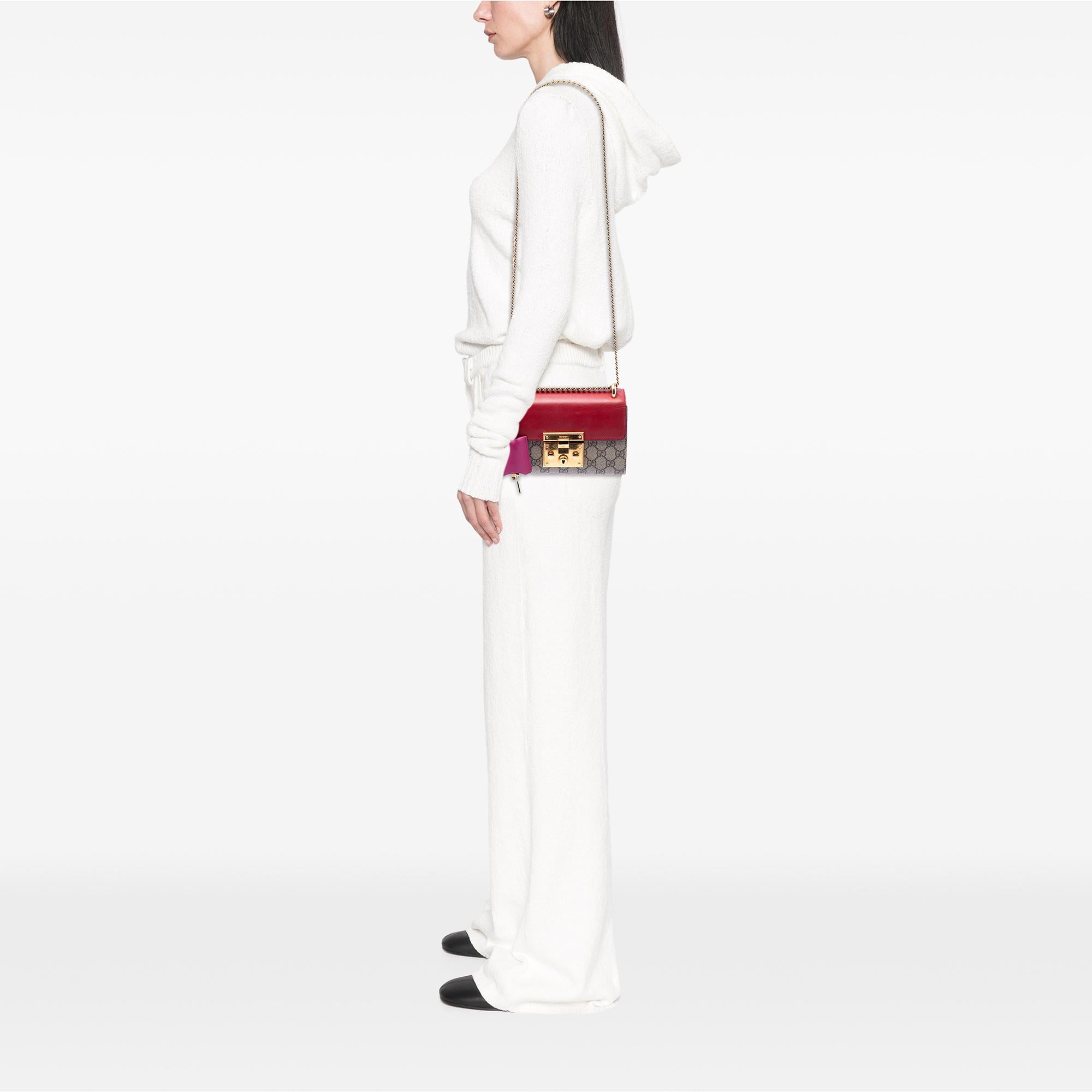 Gucci Small GG Supreme Padlock Crossbody