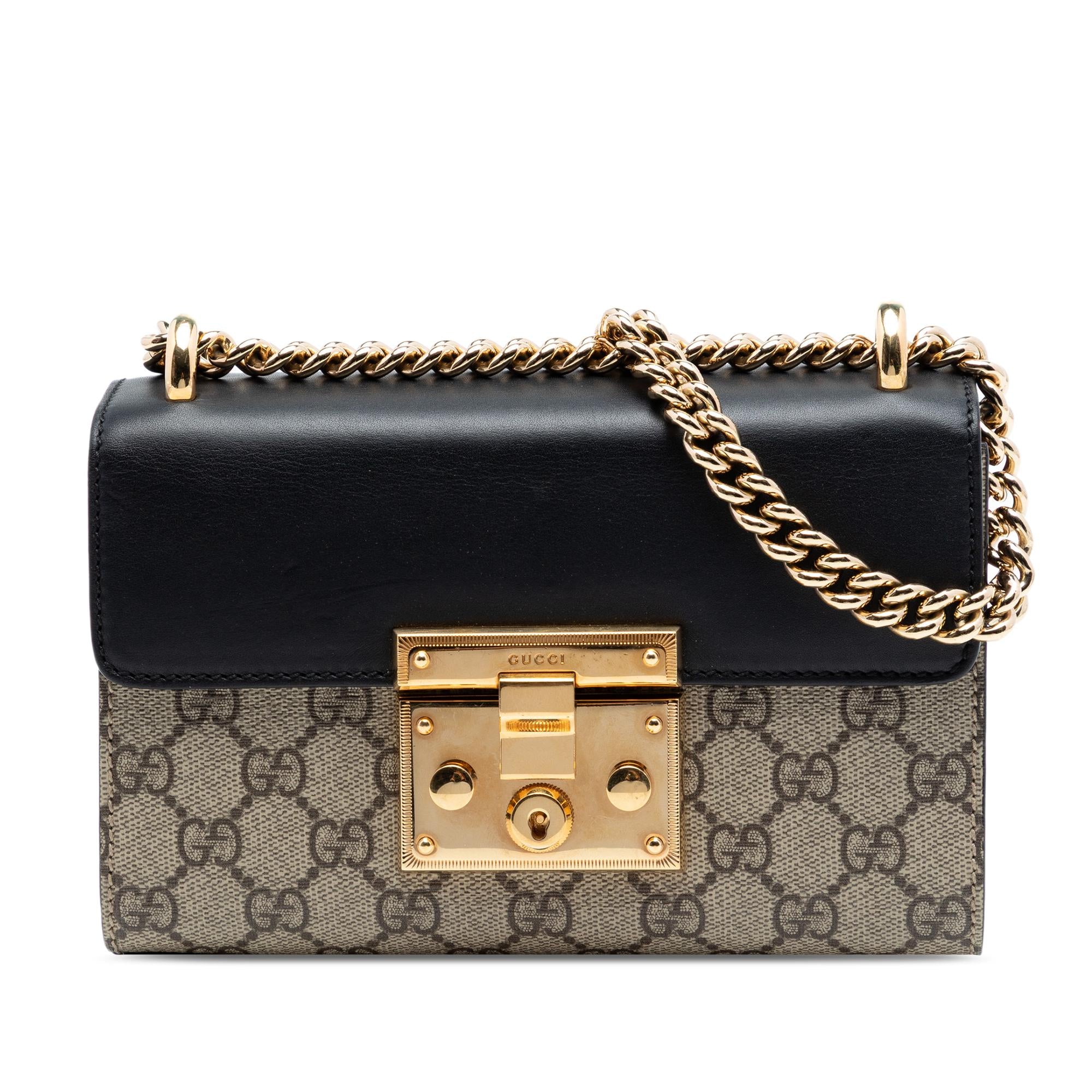 Gucci Small GG Supreme Padlock Crossbody