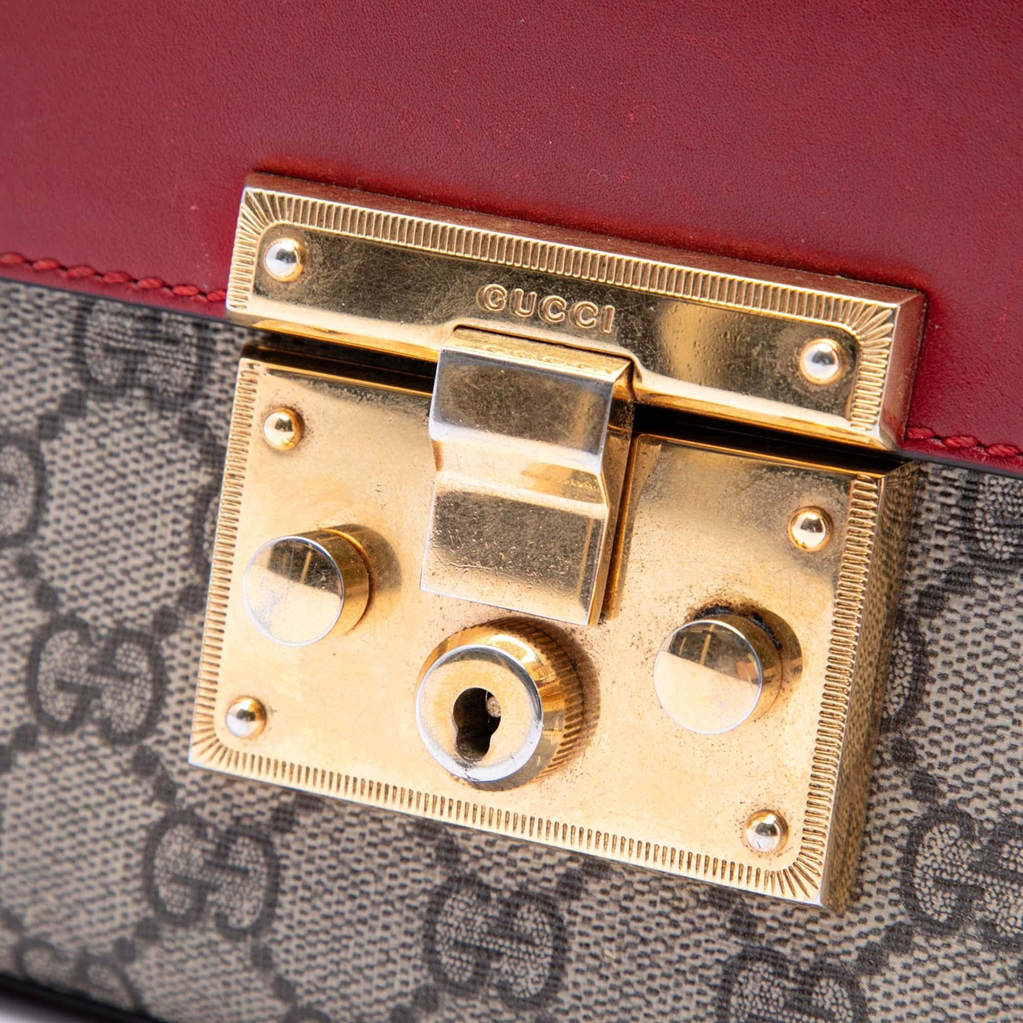 Gucci Small GG Supreme Padlock Crossbody