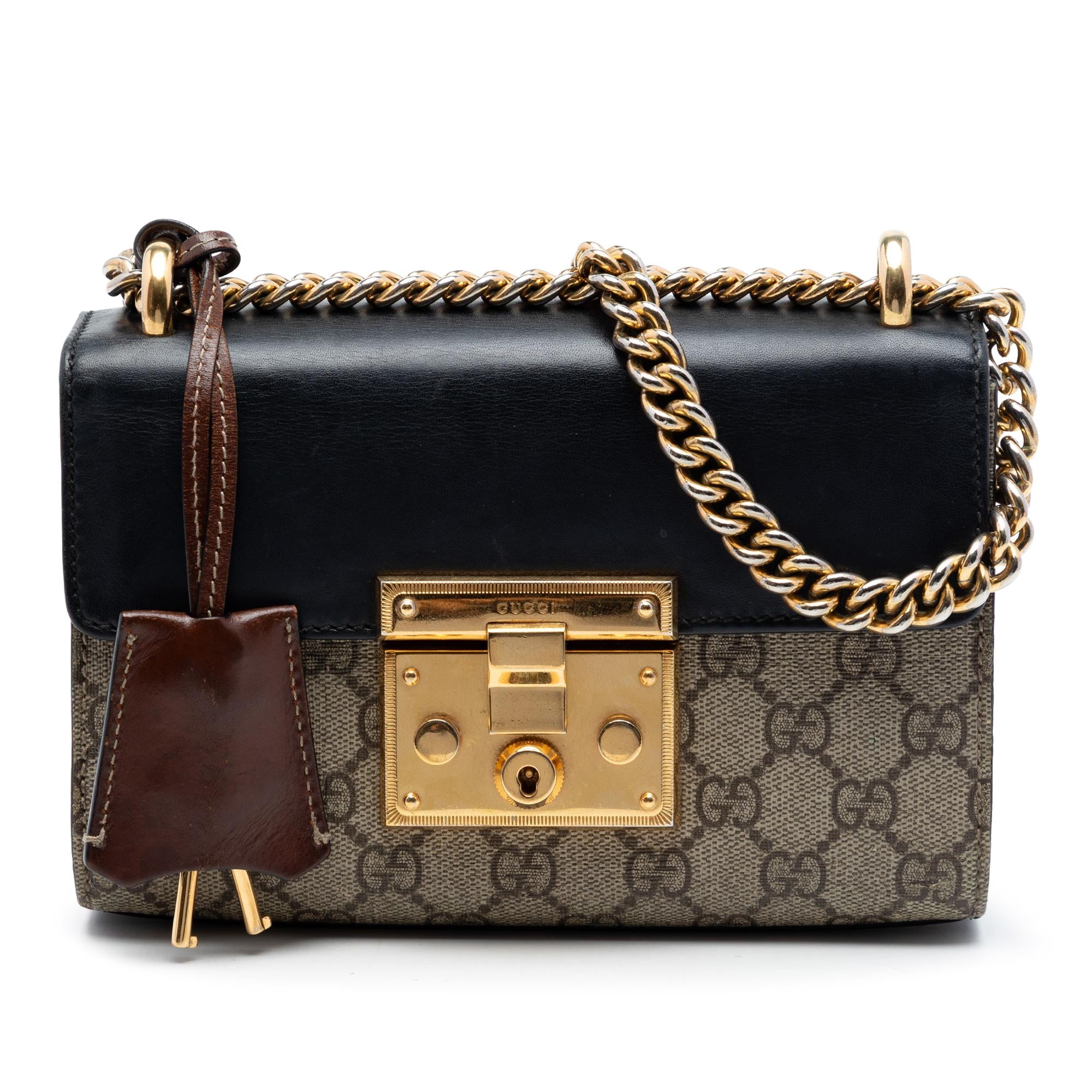 Gucci Small GG Supreme Padlock Crossbody
