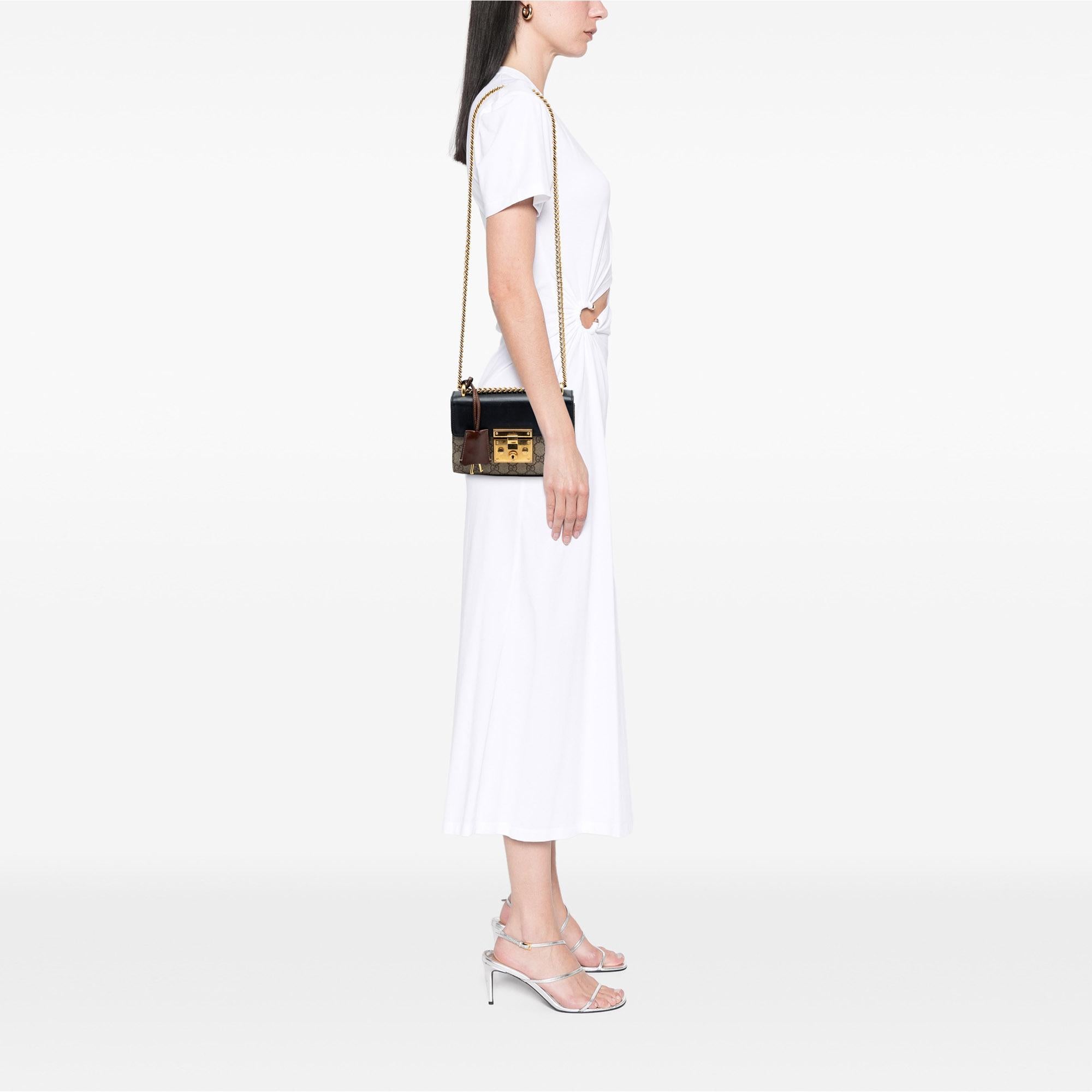 Gucci Small GG Supreme Padlock Crossbody
