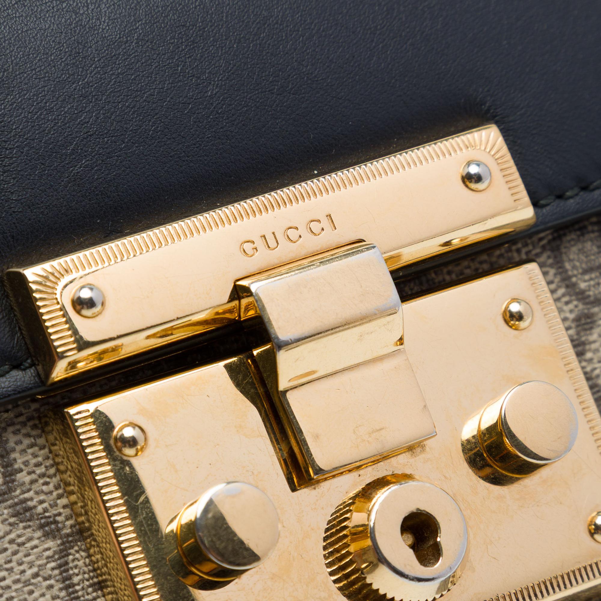 Gucci Small GG Supreme Padlock Crossbody