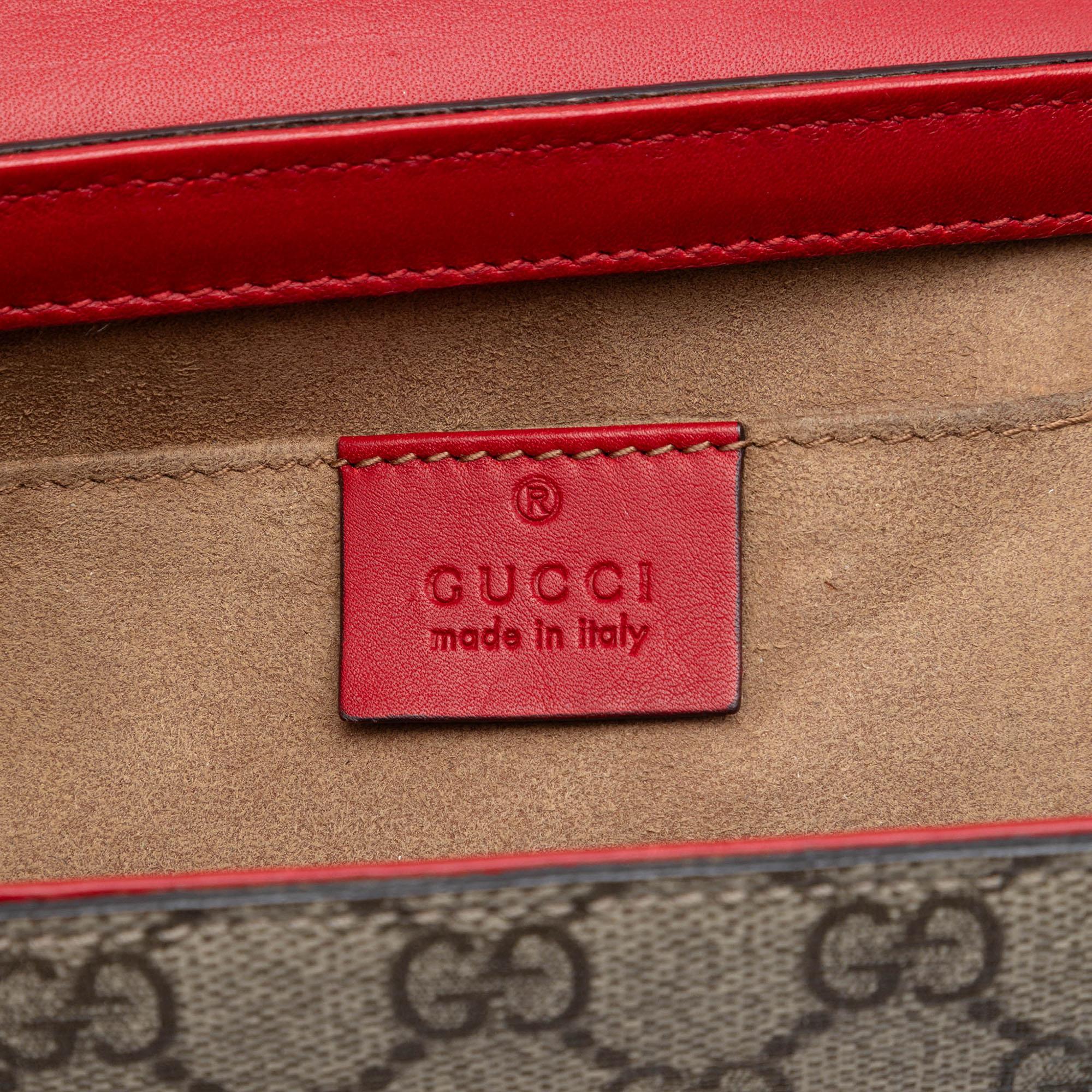 Gucci Small GG Supreme Padlock Crossbody