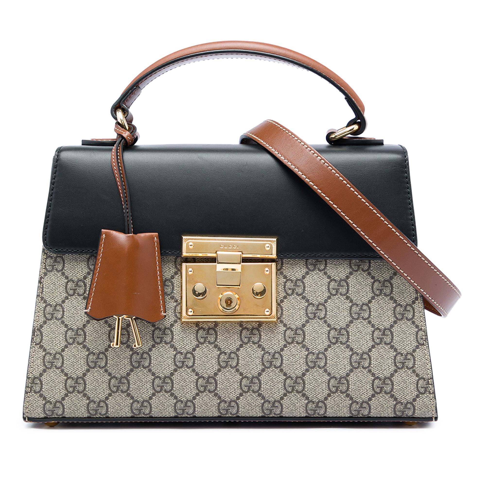 Gucci Small GG Supreme Padlock Satchel
