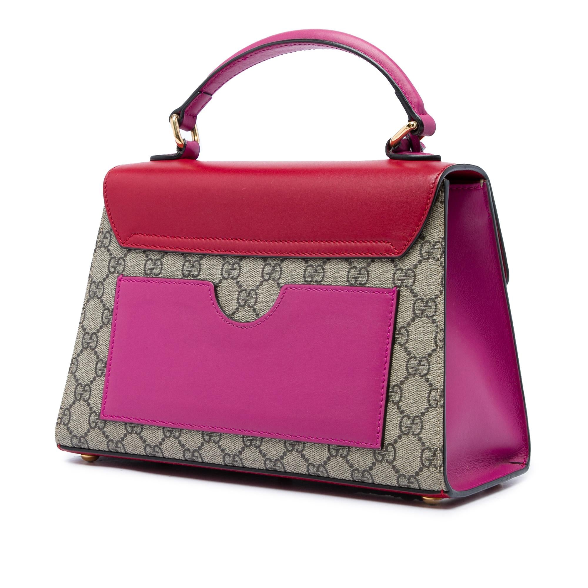 Gucci Small GG Supreme Padlock Satchel