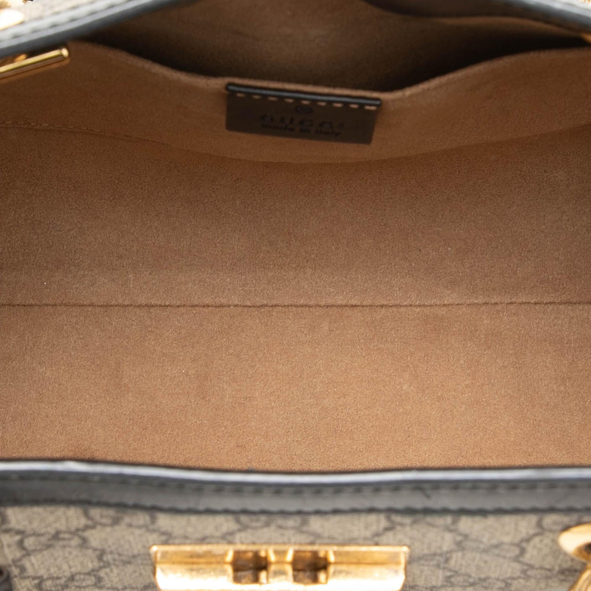 Gucci Small GG Supreme Padlock Tote