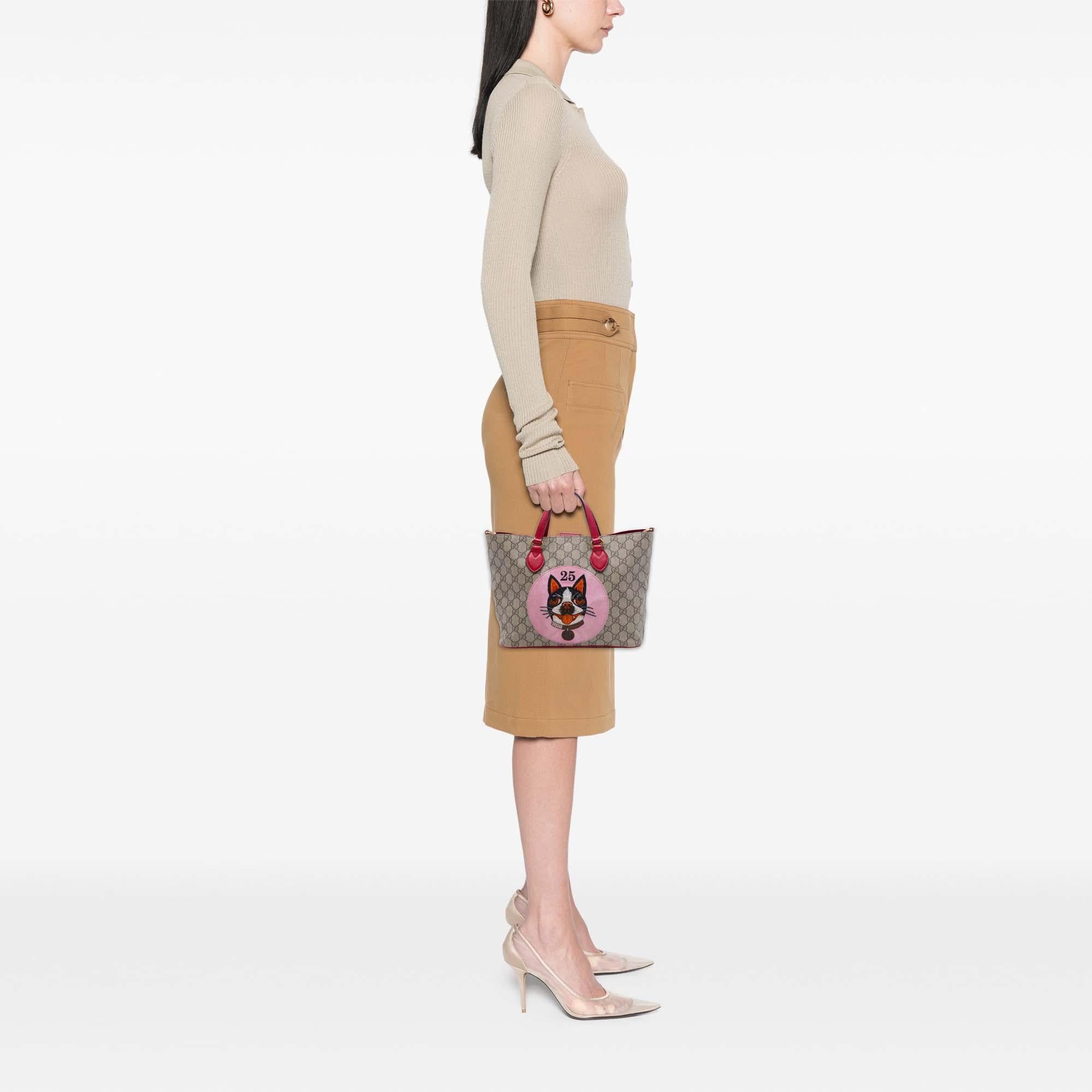 Gucci Small GG Supreme Web Bosco Satchel