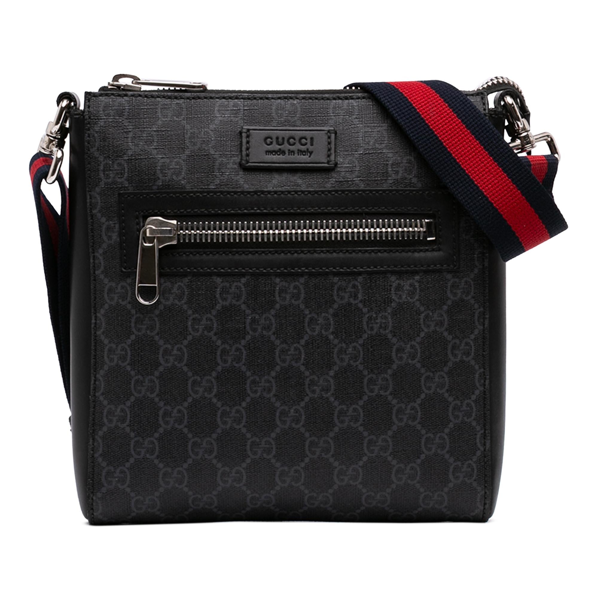 Gucci Small GG Supreme Web Messenger Bag