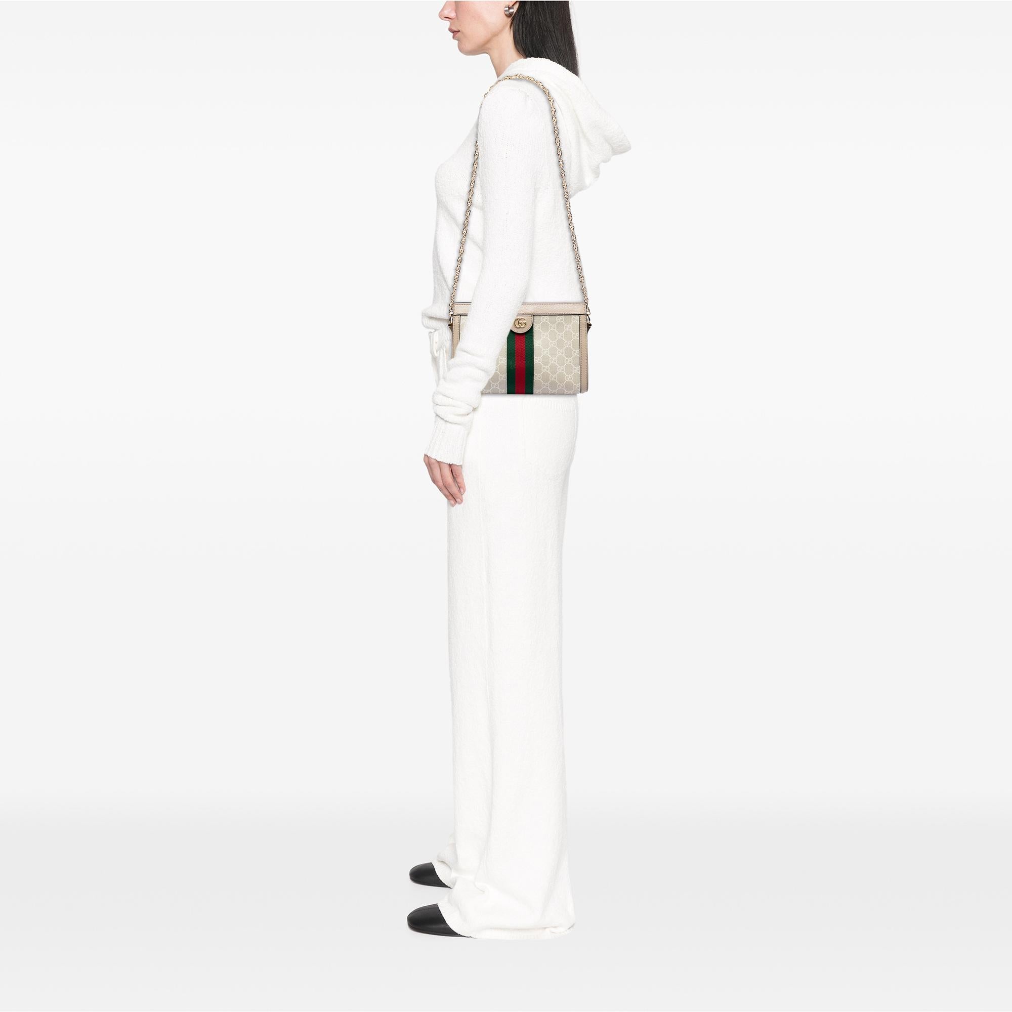 Gucci Small GG Supreme Web Ophidia Chain Crossbody