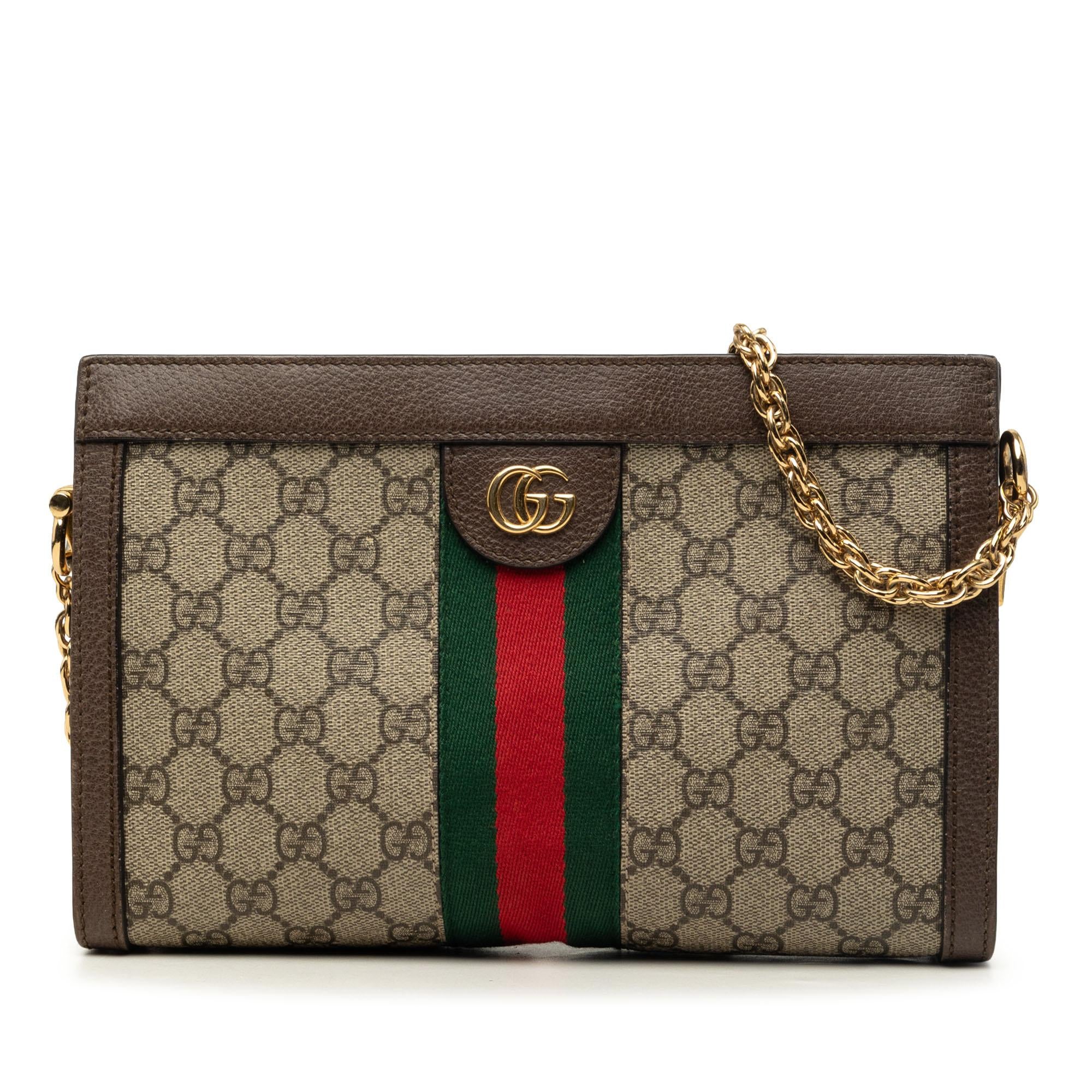 Gucci Small GG Supreme Web Ophidia Chain Crossbody