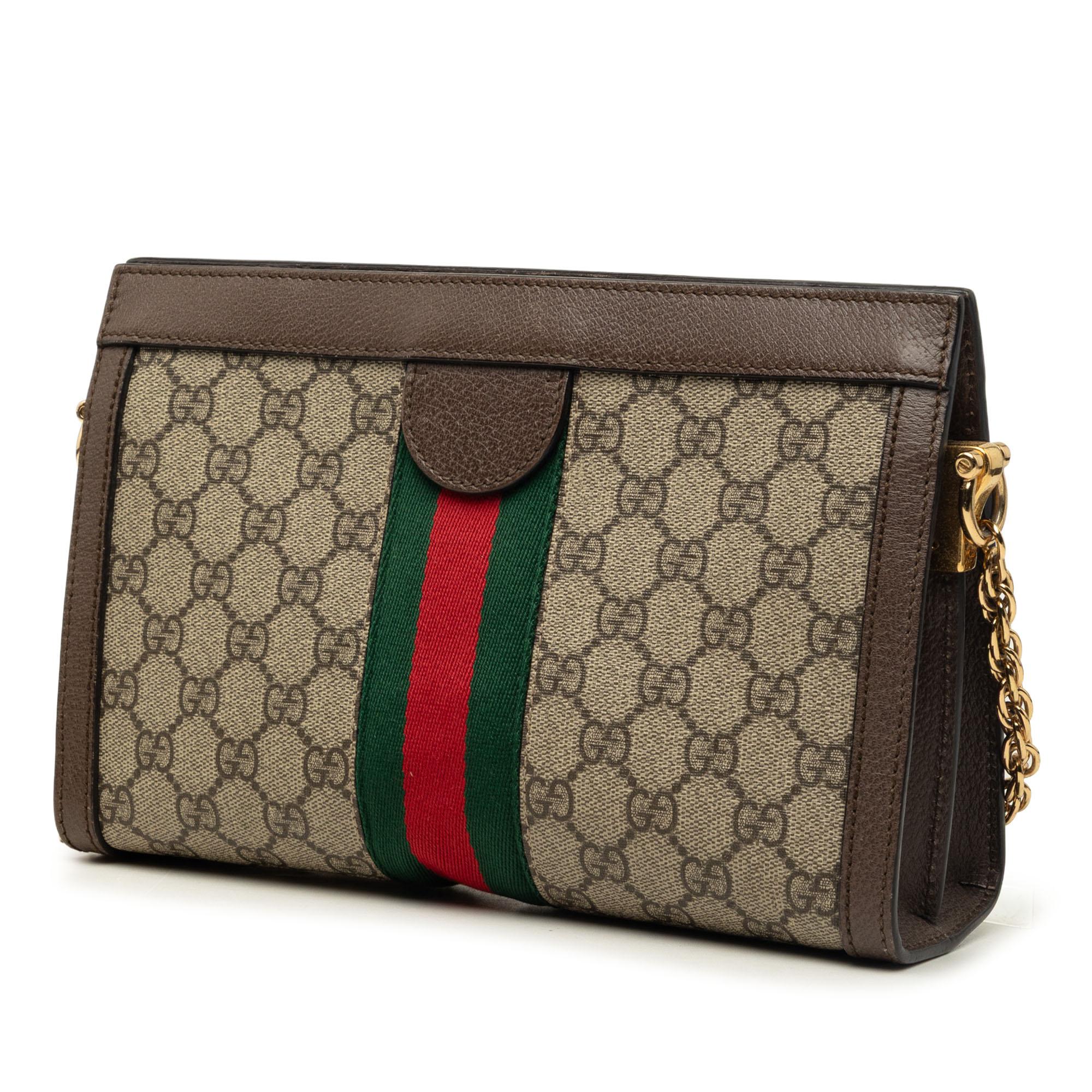 Gucci Small GG Supreme Web Ophidia Chain Crossbody