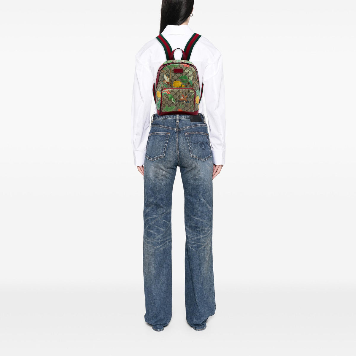 Gucci Small GG Supreme Web Tian Backpack
