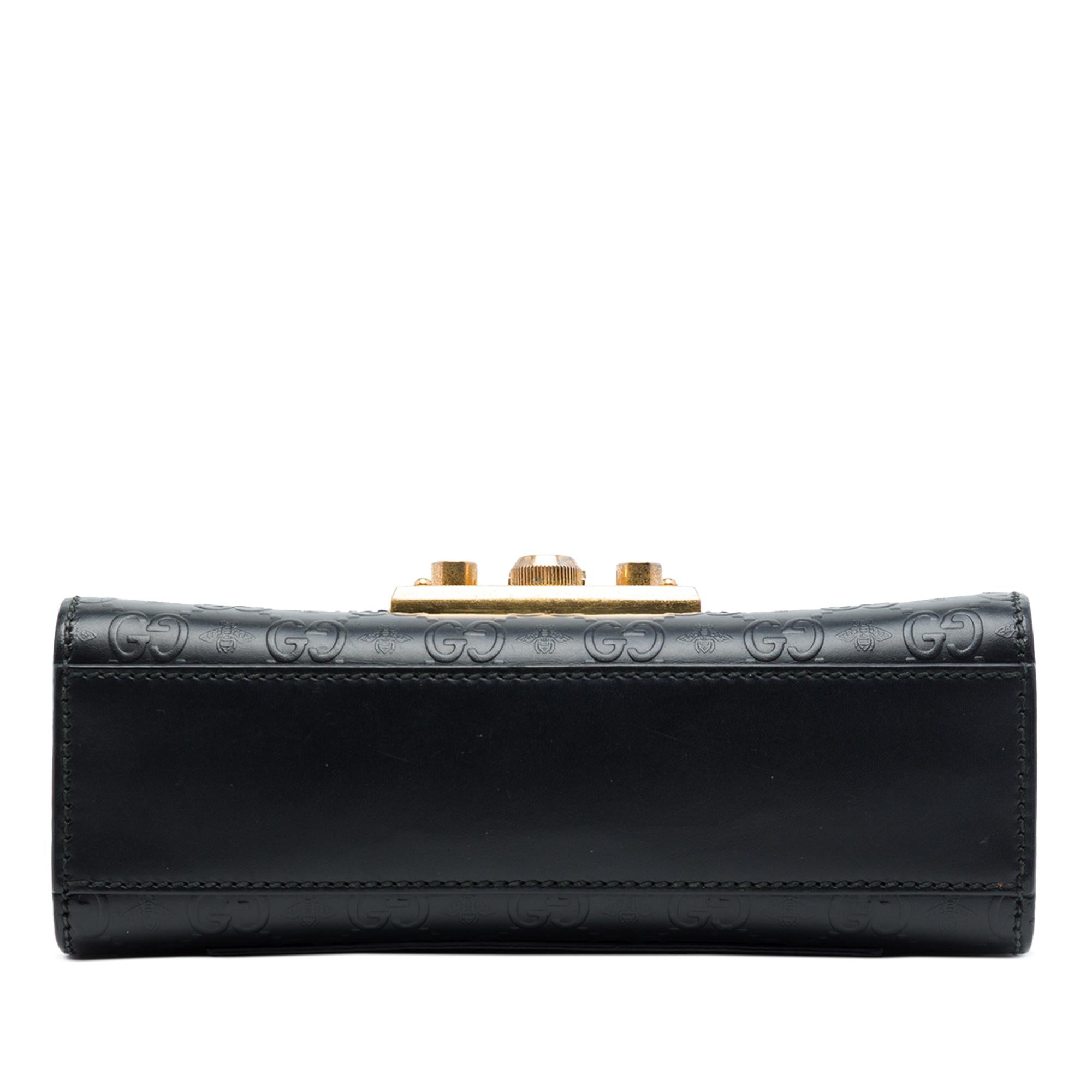 Gucci Small Guccissima Bee Padlock Crossbody
