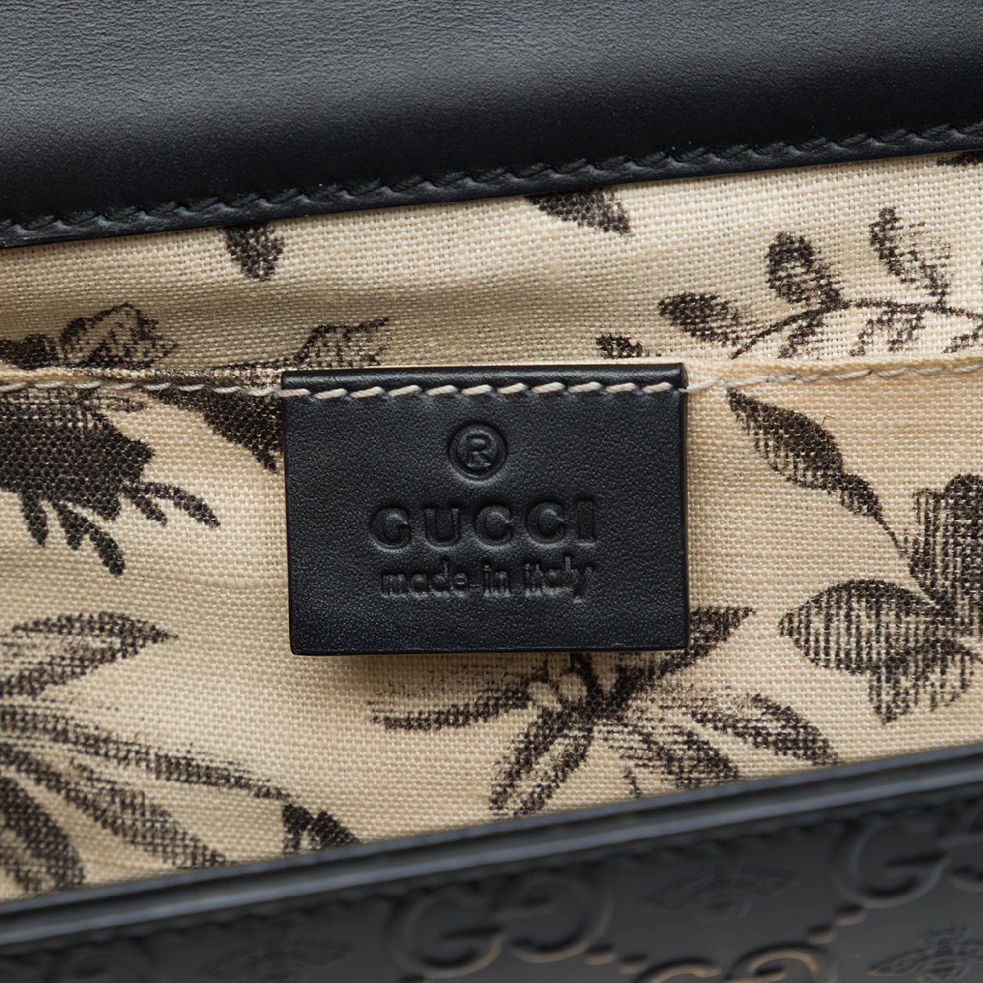 Gucci Small Guccissima Bee Padlock Crossbody