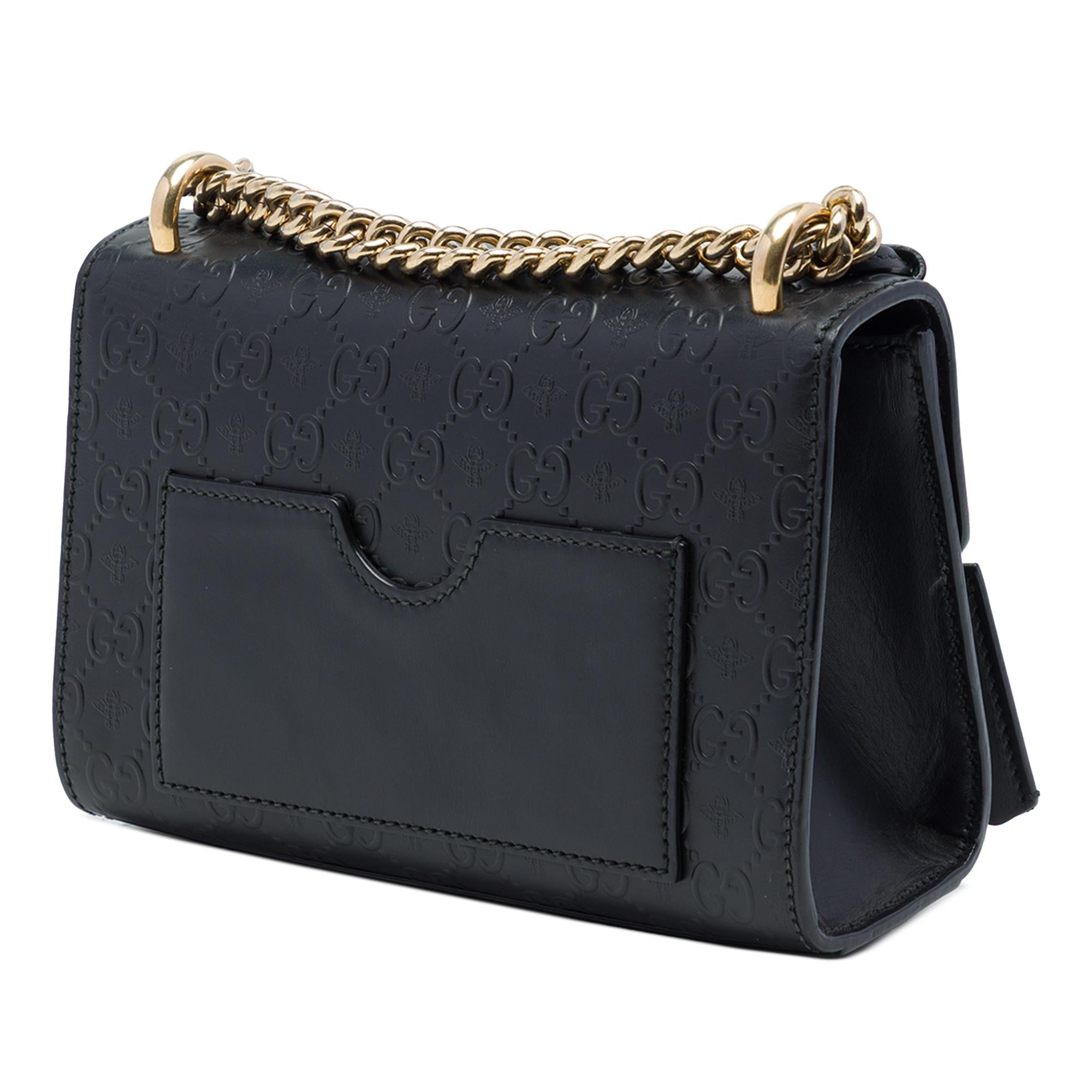 Gucci Small Guccissima Bee Padlock Crossbody