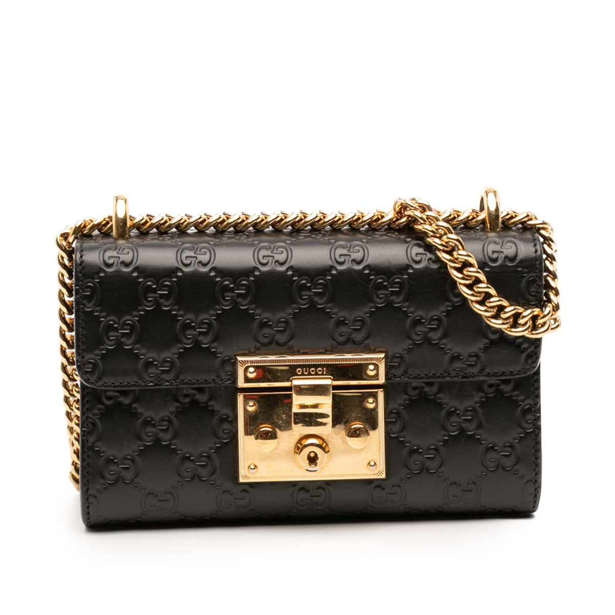 Gucci Small Guccissima Padlock Crossbody