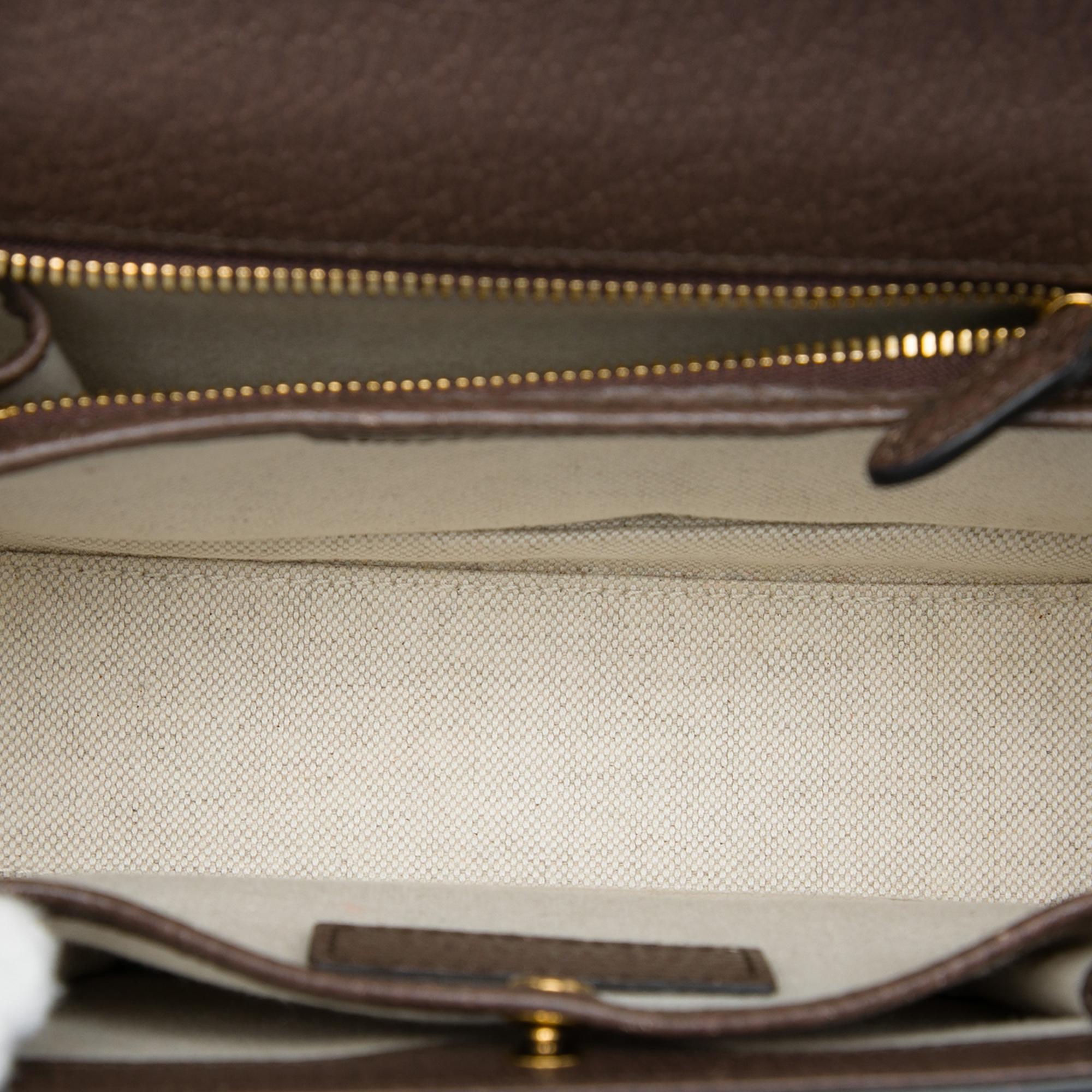 Gucci Small Jumbo GG Canvas Bamboo 1947 Top Handle Bag