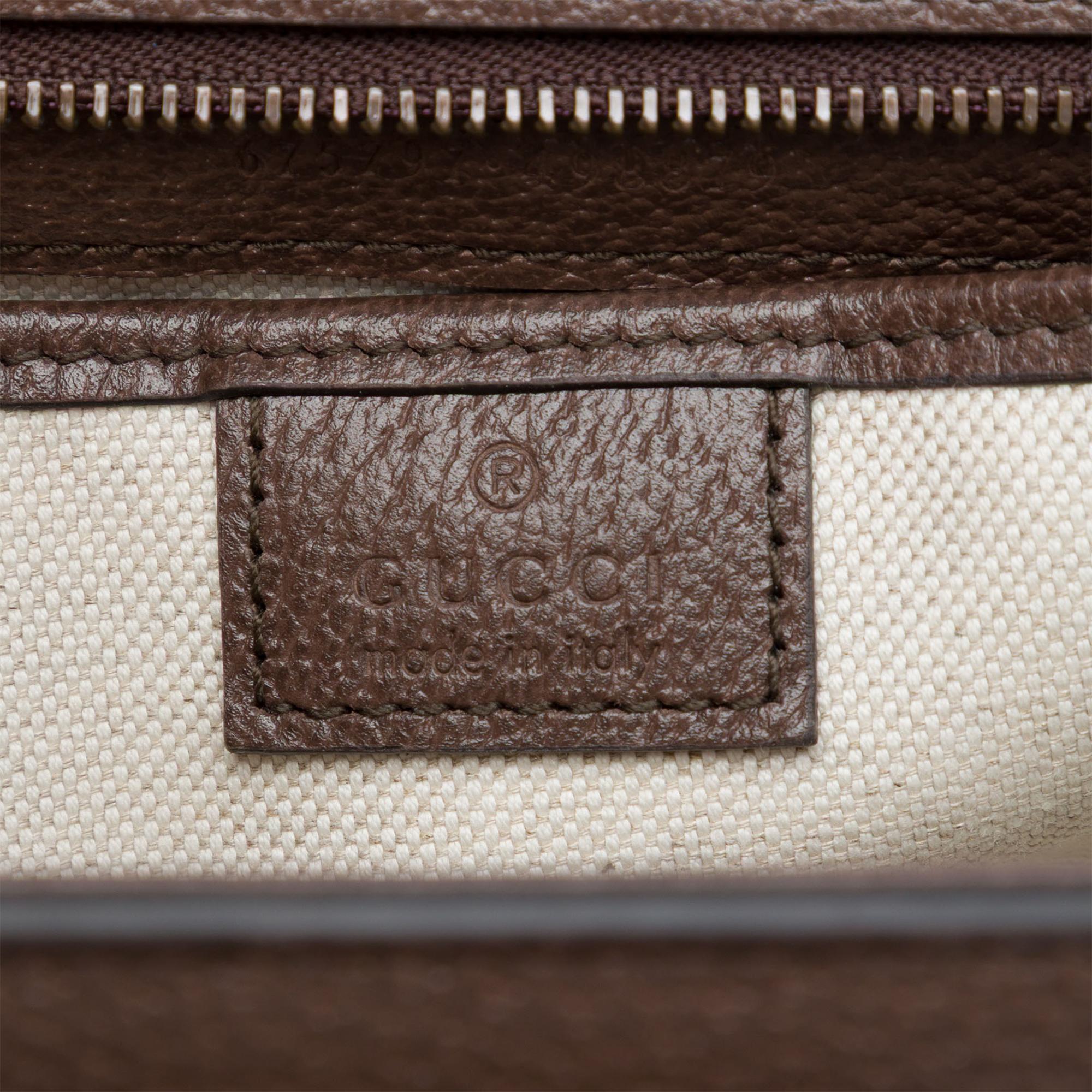 Gucci Small Jumbo GG Canvas Web Bamboo 1947 Top Handle Bag