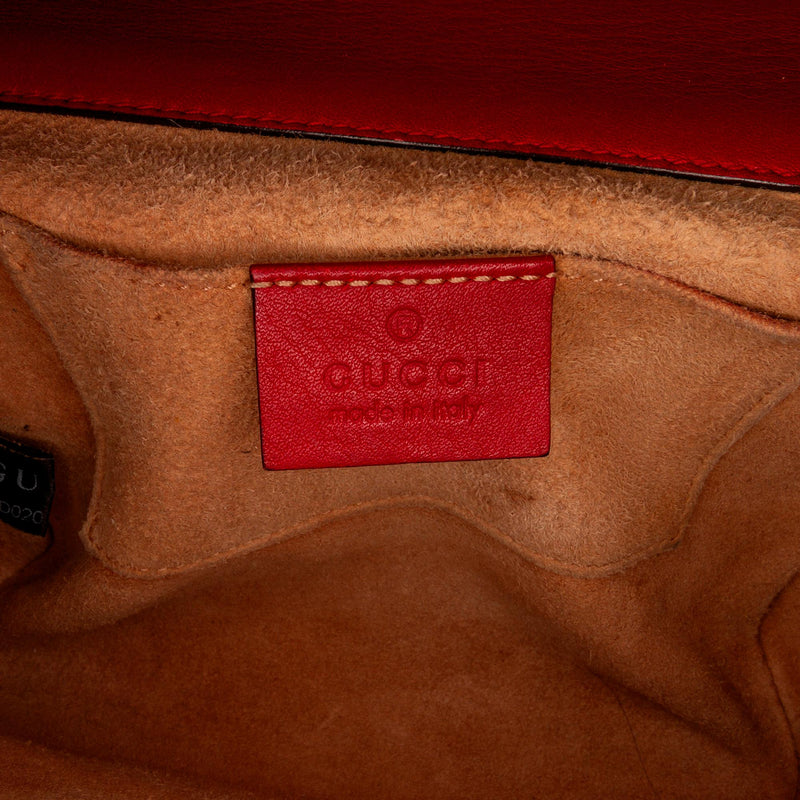 Gucci Small Leather Pearl Studded Padlock Crossbody Bag (SHG-lpKTdk)