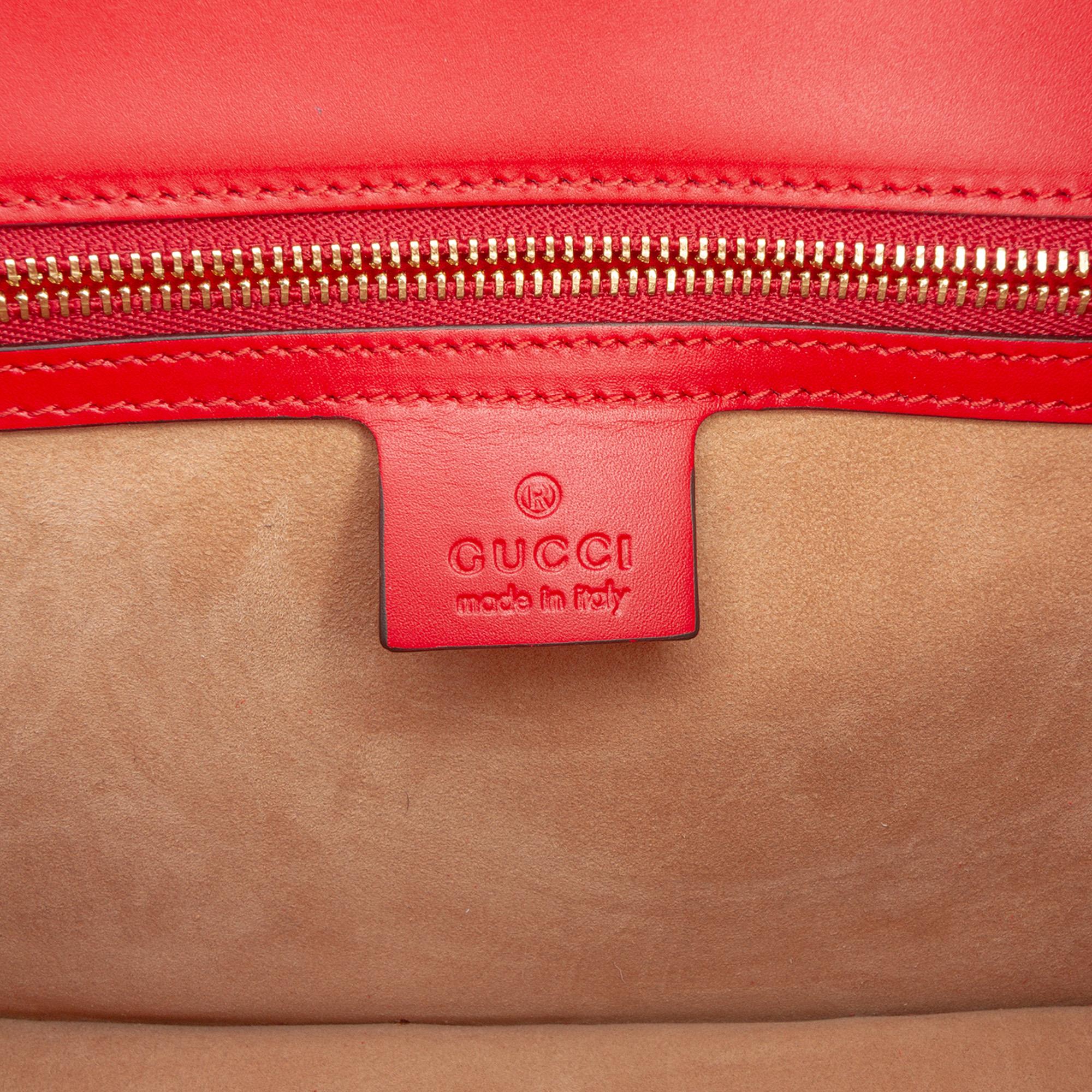 Gucci Small Leather Sylvie Web Satchel