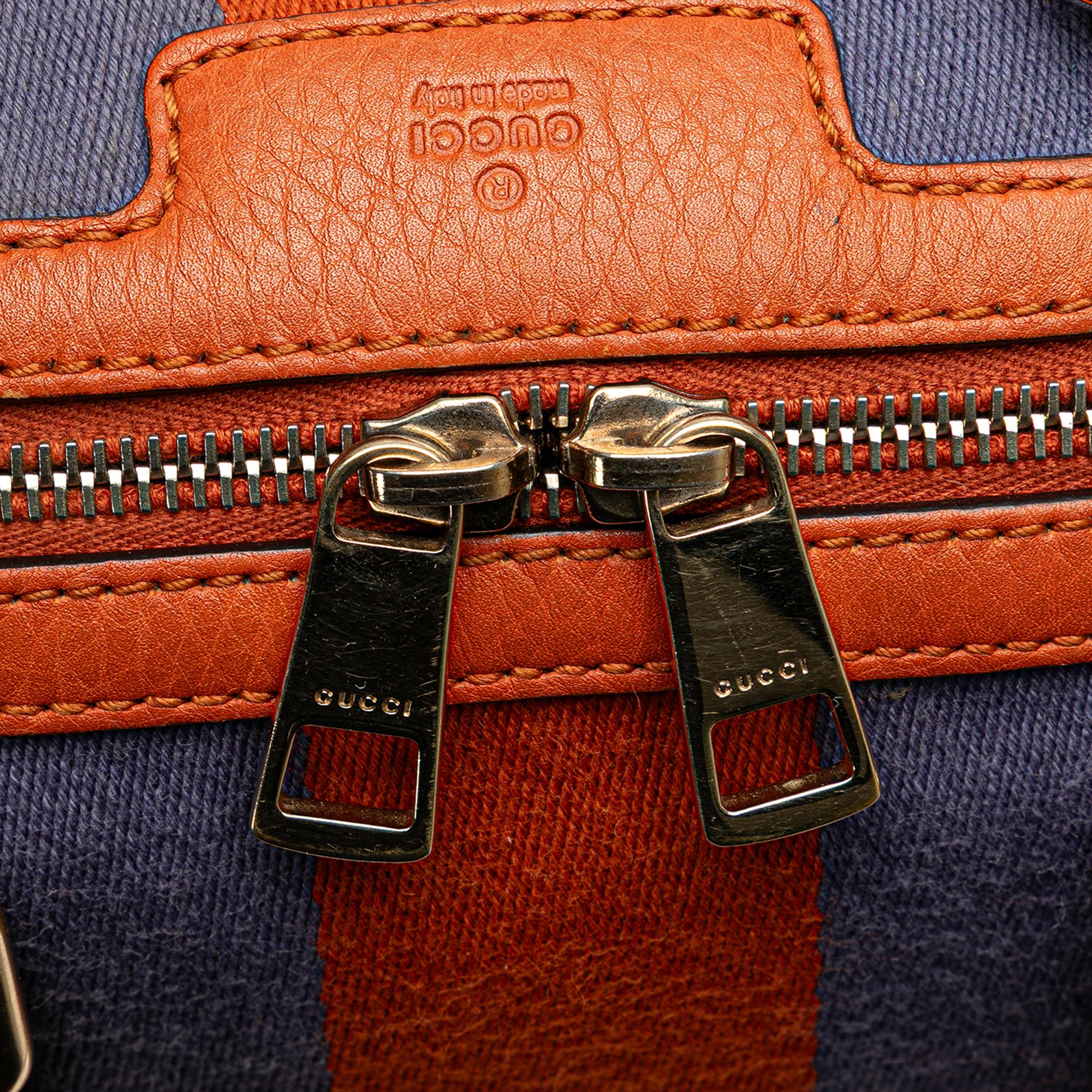 Gucci Small Leather Web Joy Boston Bag