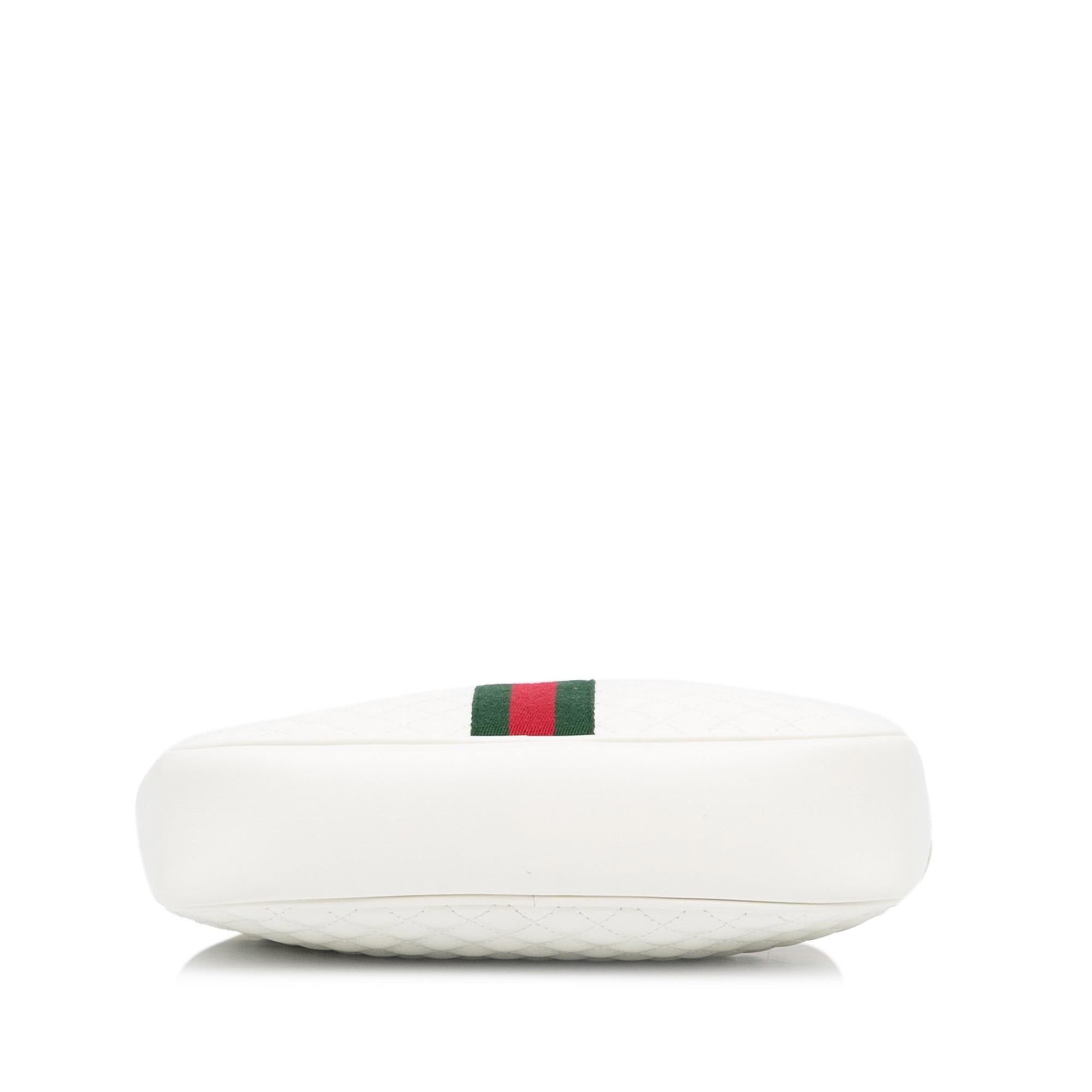 Gucci Small Leather Web Trapuntata Crossbody (SHG-3PW6zo)