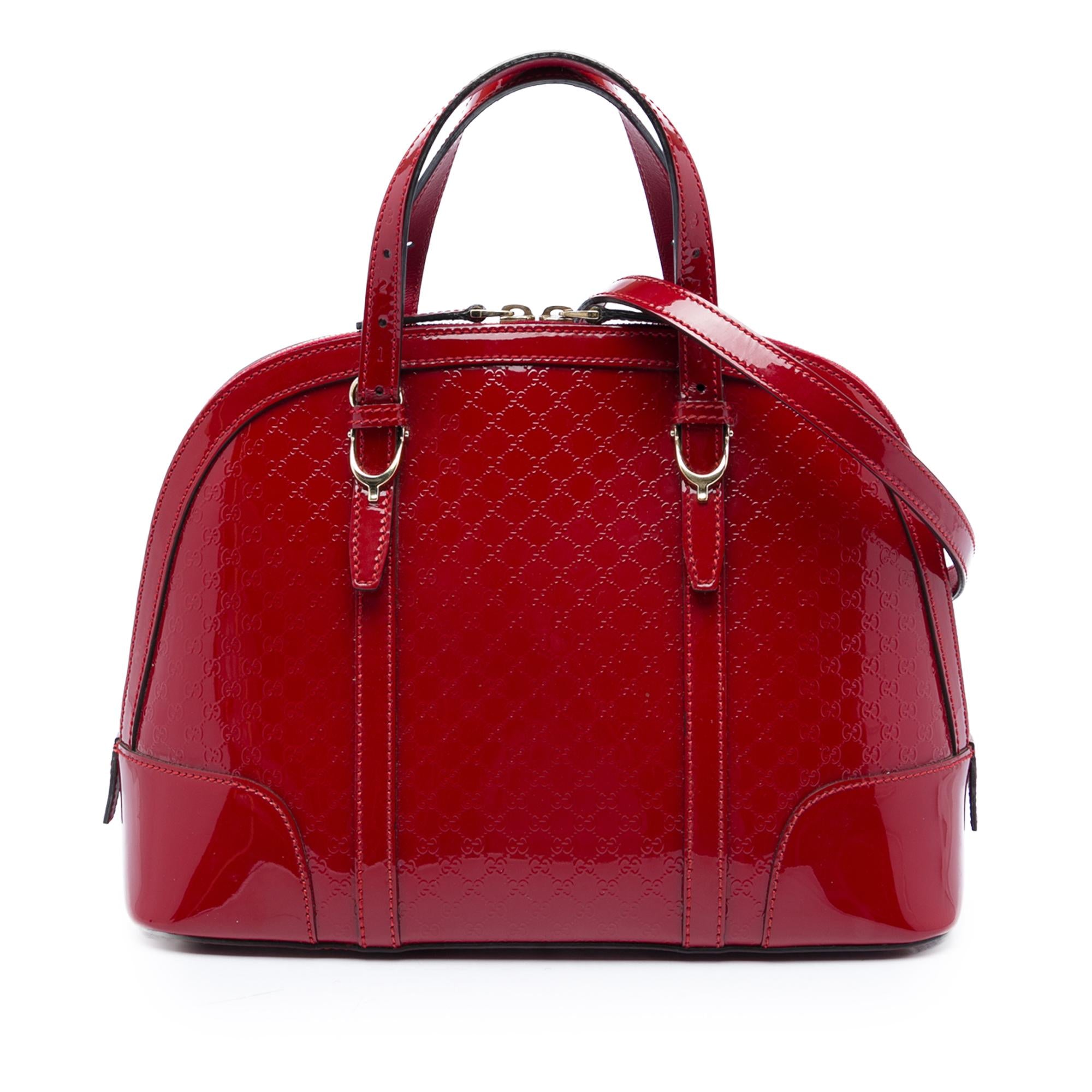Gucci Small Microguccissima Patent Nice Dome Satchel
