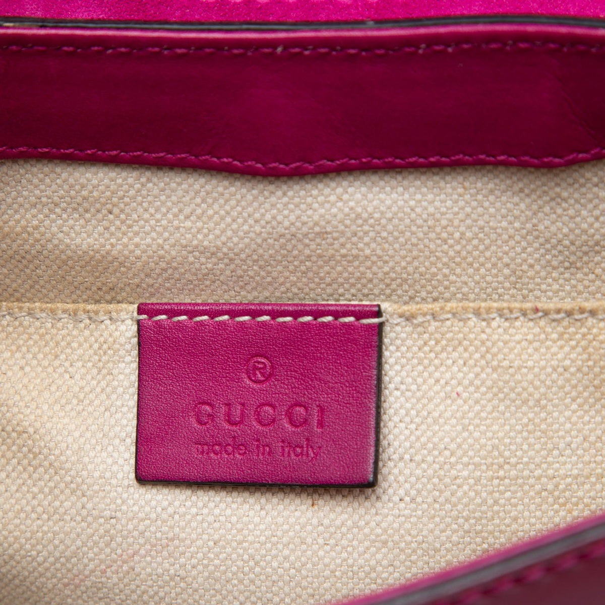 Gucci Small Microguccissima Patent Stirrup Crossbody