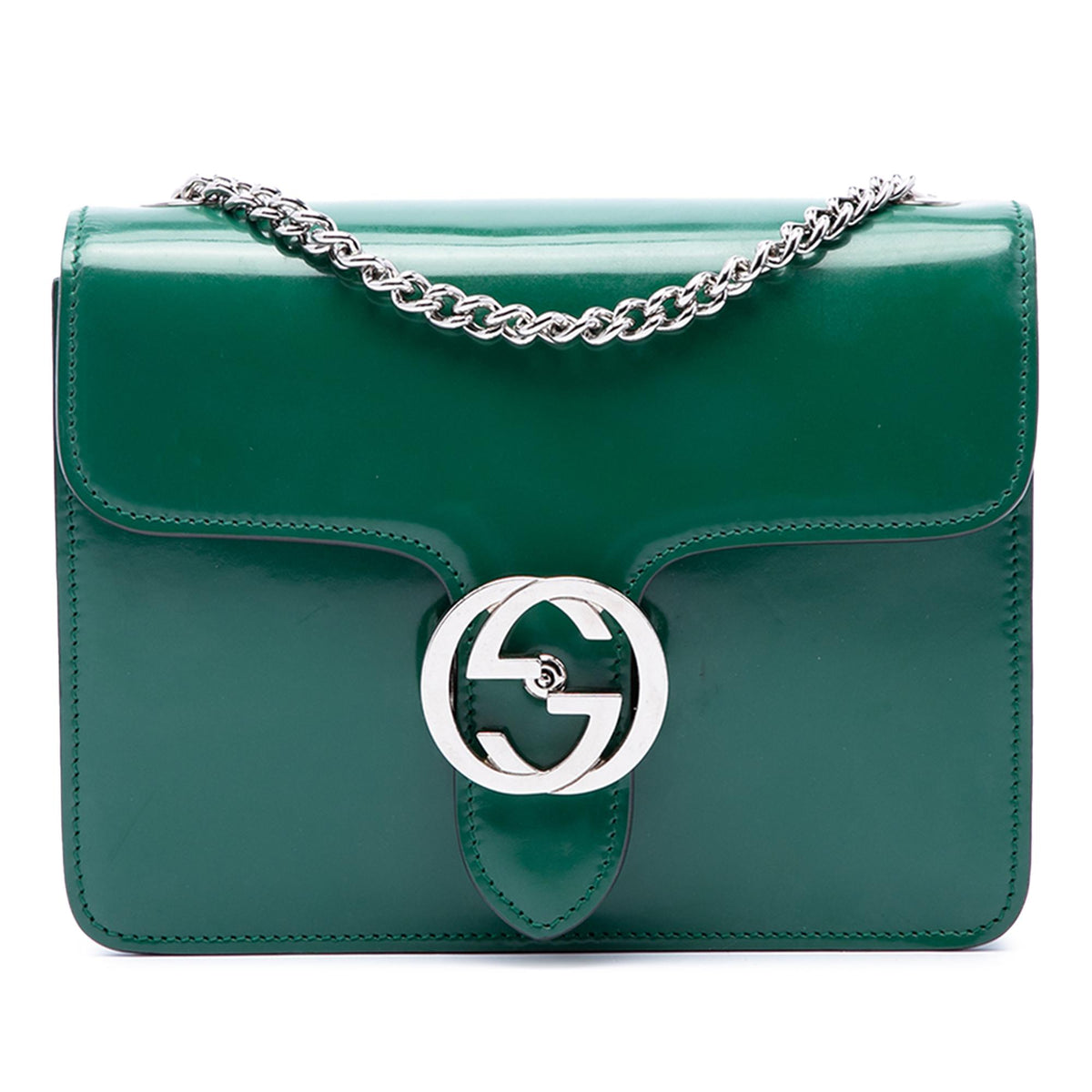 Gucci Small Patent Interlocking G Crossbody